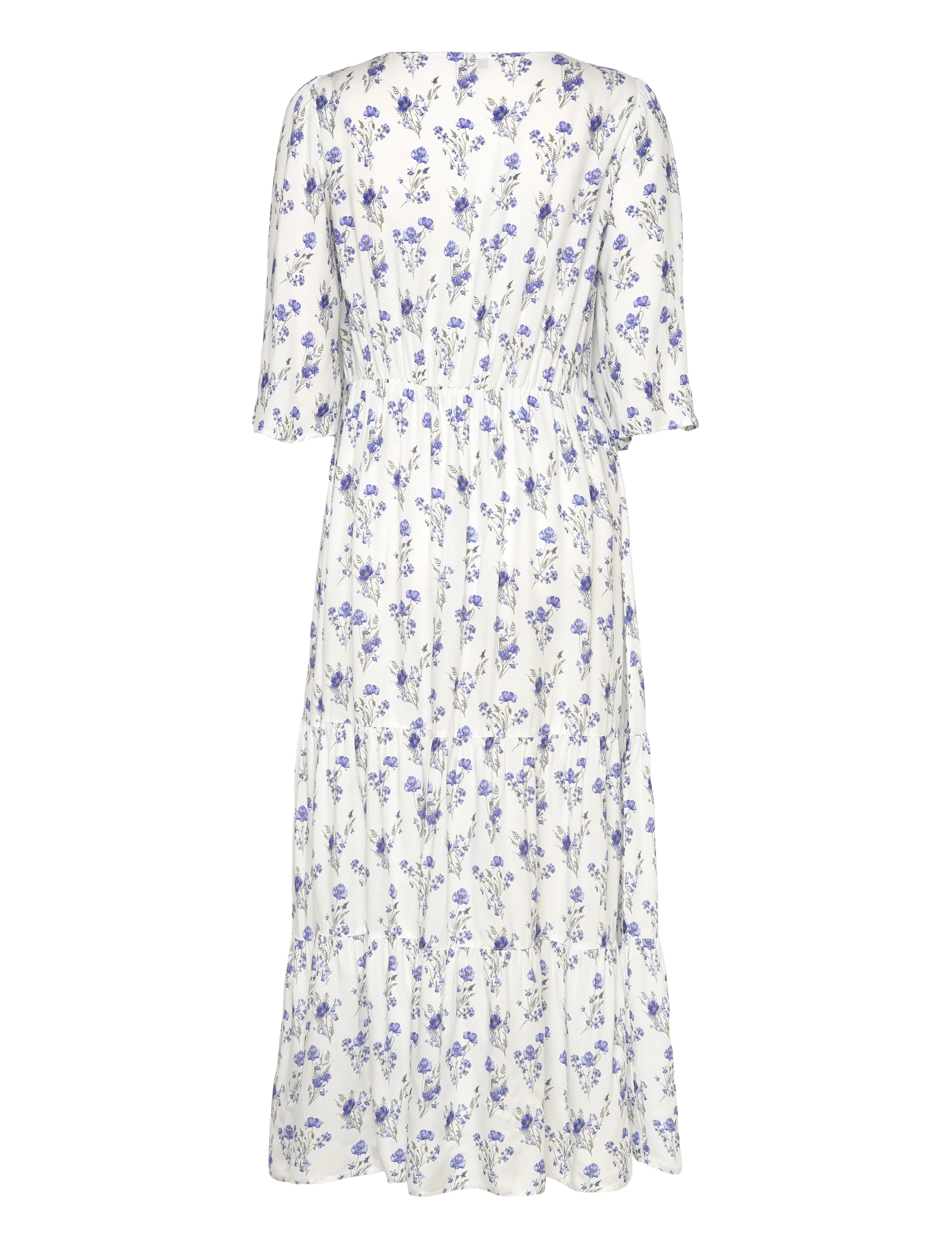Bubbleroom - Butterfly Sleeve Maxi Dress - sommerkjoler - white/floral - 2