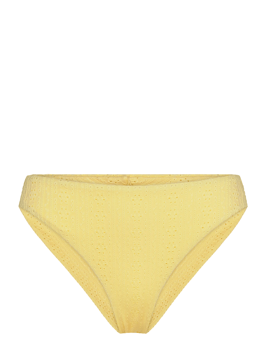Bubbleroom - Cheeky Broderie Anglaise Bikini Bottom - bikini-slips - yellow - 1