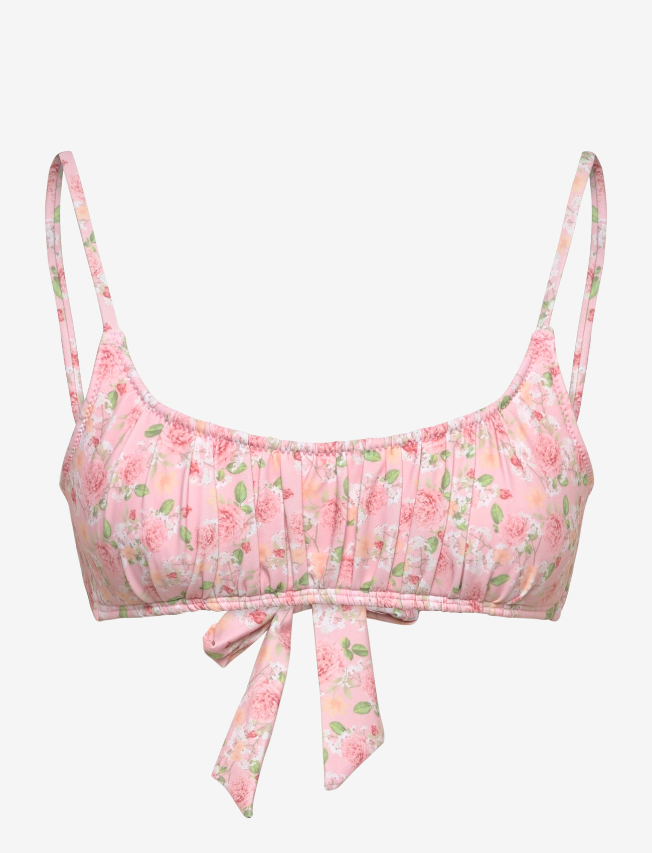 Bubbleroom - Ruched Bikini Top - bandeau bikini - pink/floral - 1