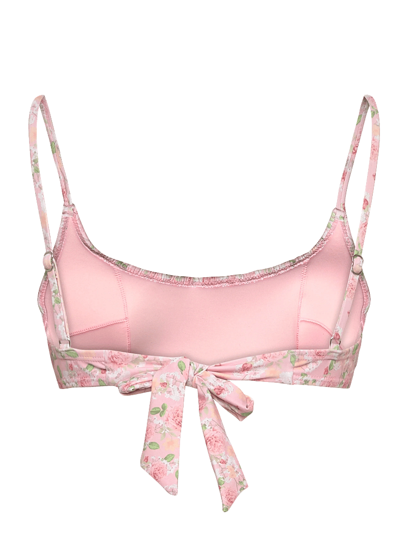 Bubbleroom - Ruched Bikini Top - bandeau-bikini-oberteile - pink/floral - 2