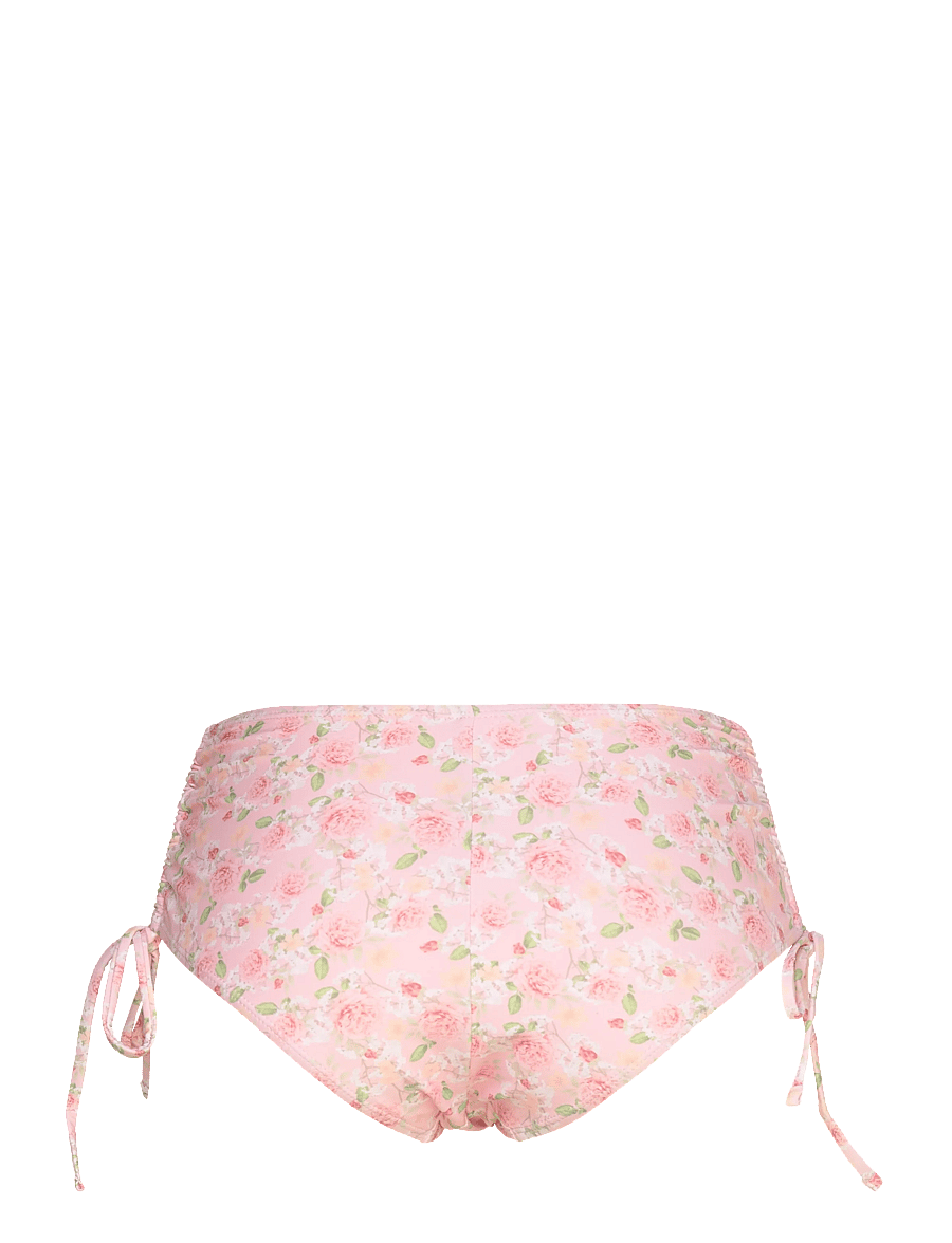 Bubbleroom - Tie High Waist Bottom - bikinis mit seitenbändern - pink/floral - 2