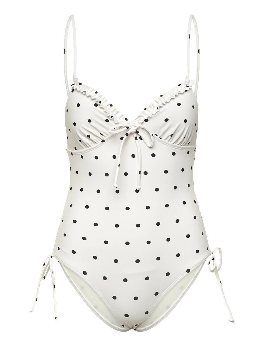 Bubbleroom - Tie Swimsuit - badeanzüge - offwhite/patterned - 1