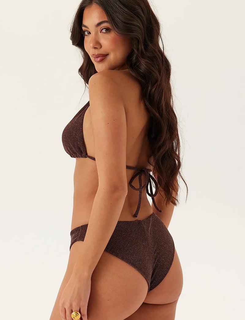 Bubbleroom - Cheeky Glittery Bikini Bottom - brazilian bikinis - dark brown - 3