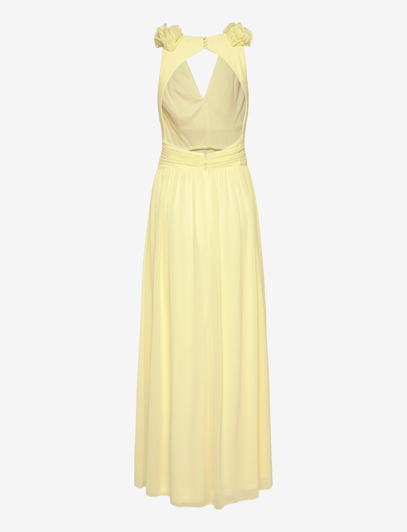 Bubbleroom - Frill Ruffle Chiffon Gown - light yellow - 2