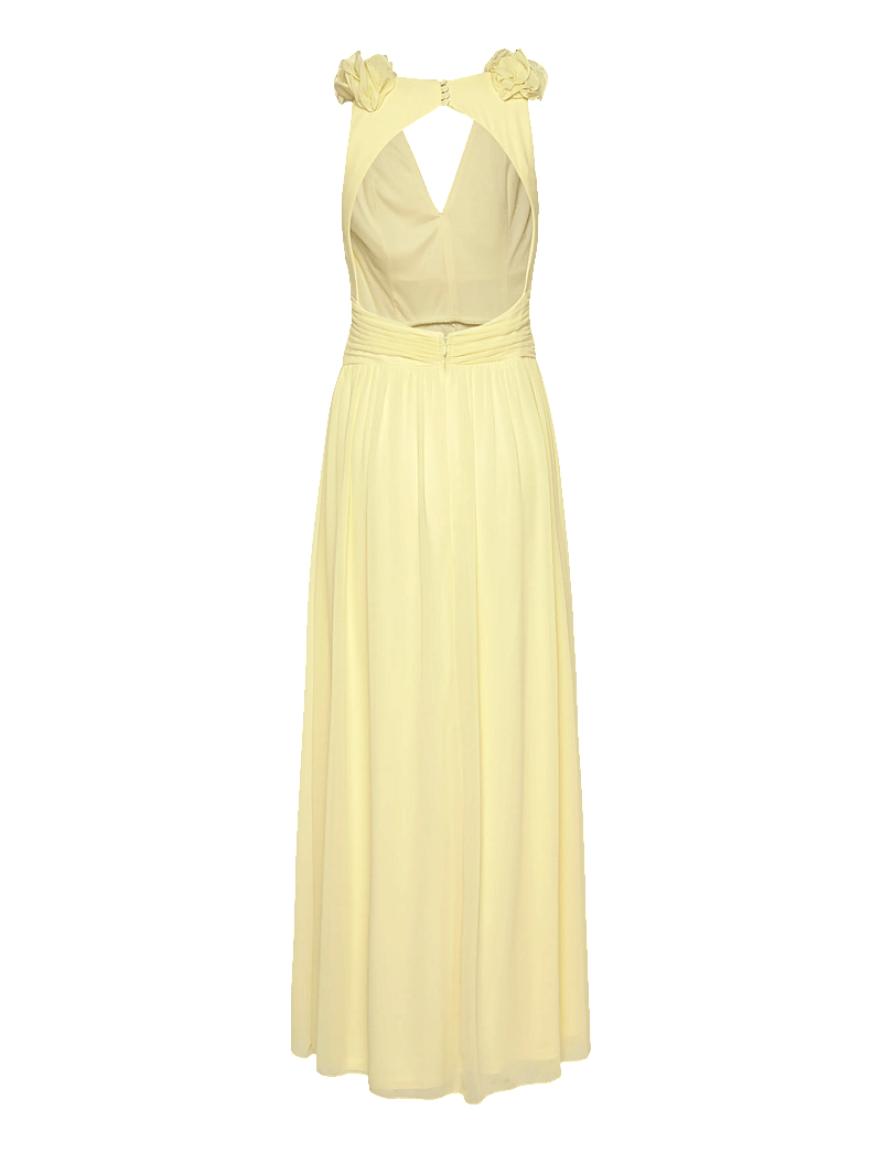 Bubbleroom - Frill Ruffle Chiffon Gown - light yellow - 2