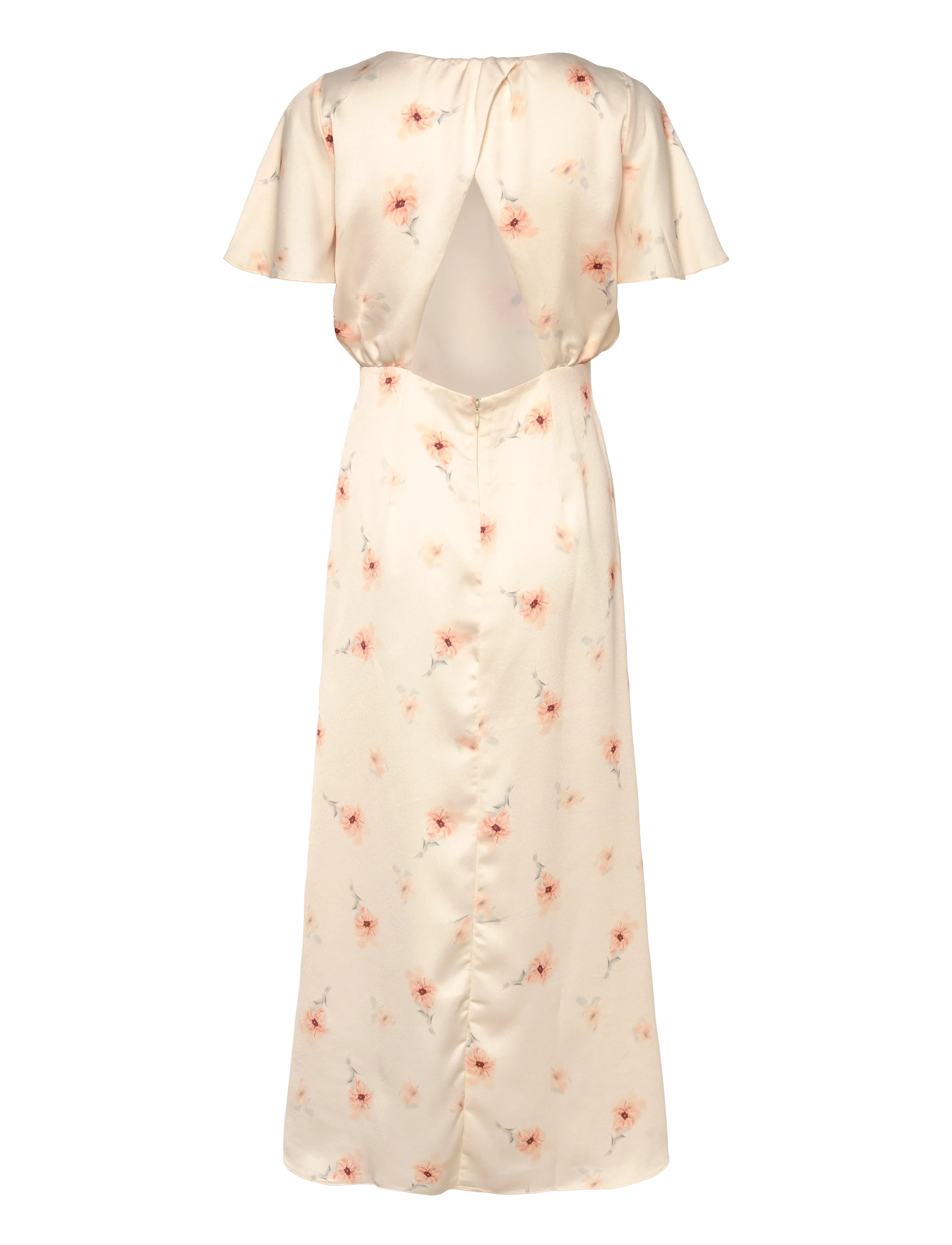 Bubbleroom - Butterfly Sleeve Ankle Dress - sommerkleider - light yellow/patterned - 2