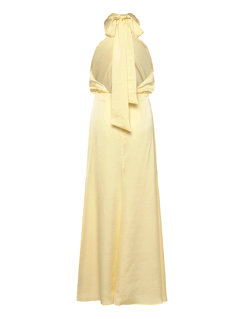 Bubbleroom - Halterneck Satin Gown - aftenkjoler - butter yellow - 2