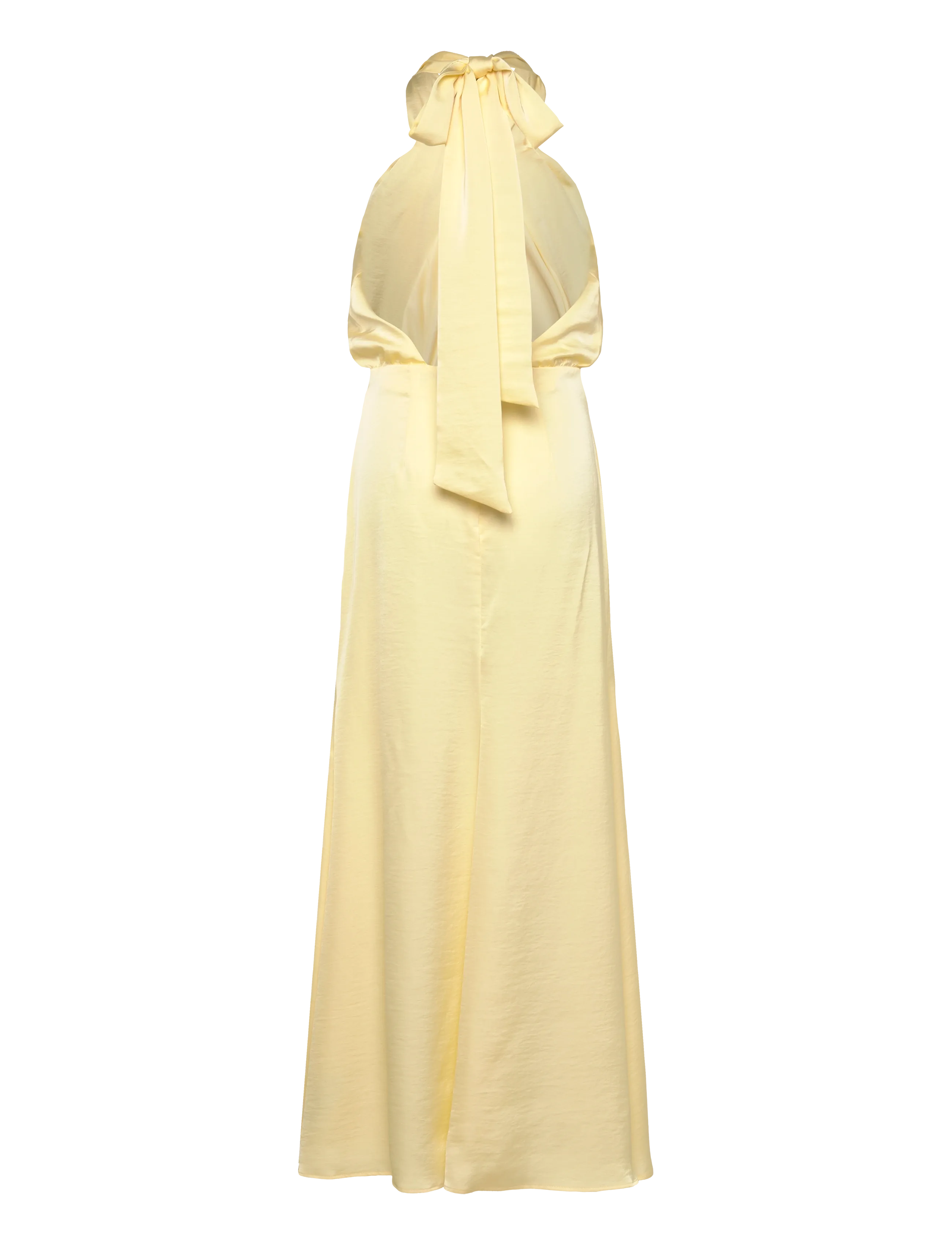 Bubbleroom - Halterneck Satin Gown - robes de soirée - butter yellow - 2