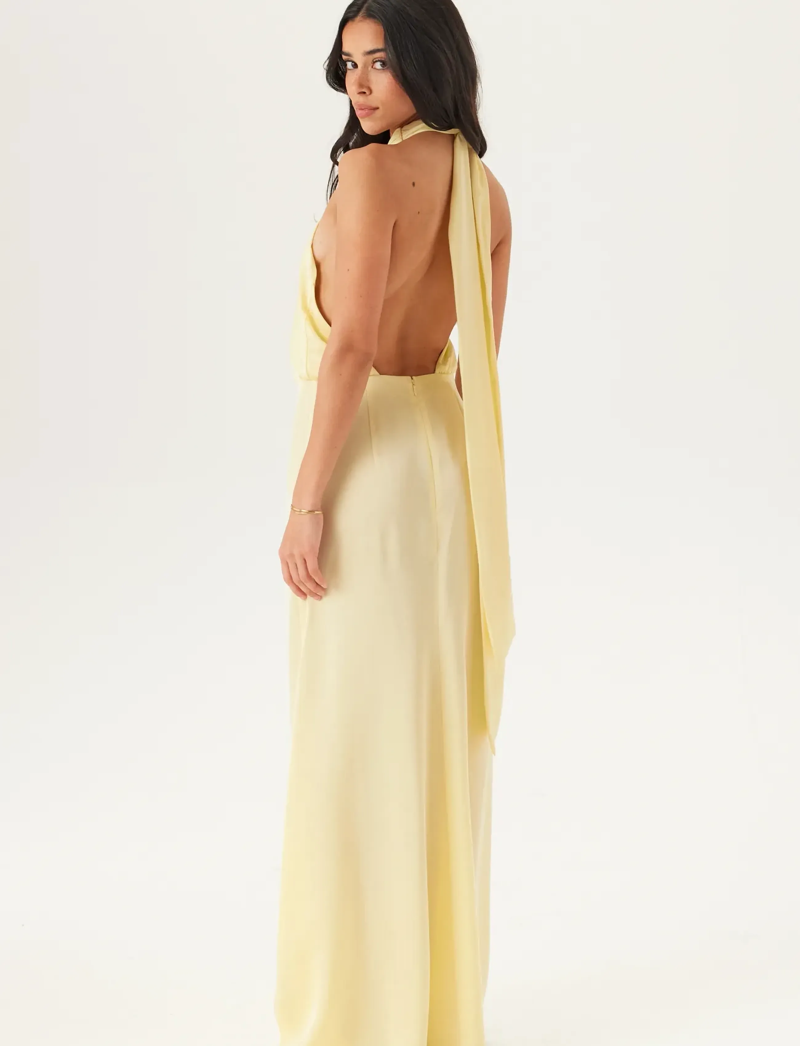 Halterneck Satin Gown 2