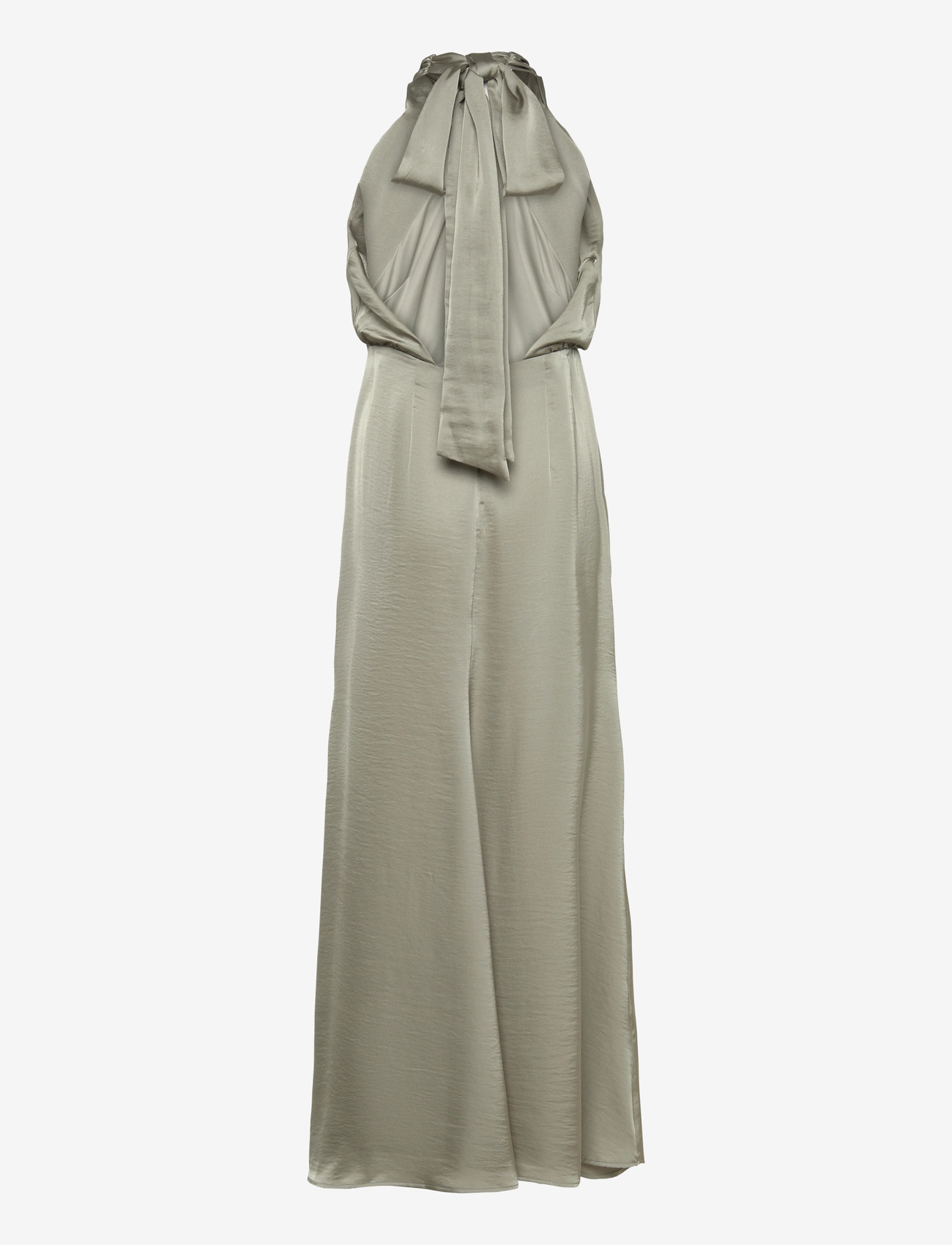 Bubbleroom - Halterneck Satin Gown - aftenkjoler - light khaki green - 2