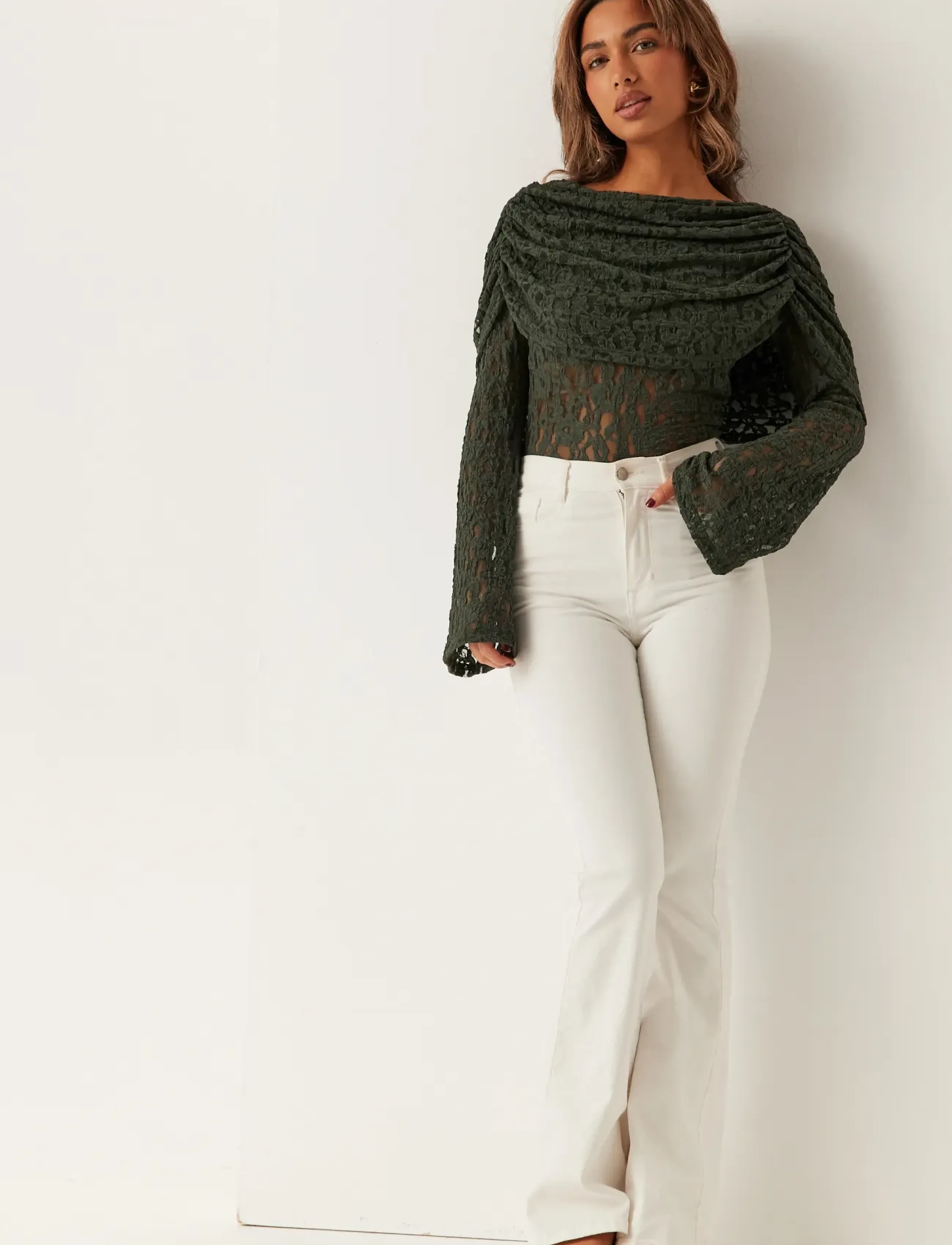 BUBBLEROOM Drapy Lace Top toppar dam – bild 6