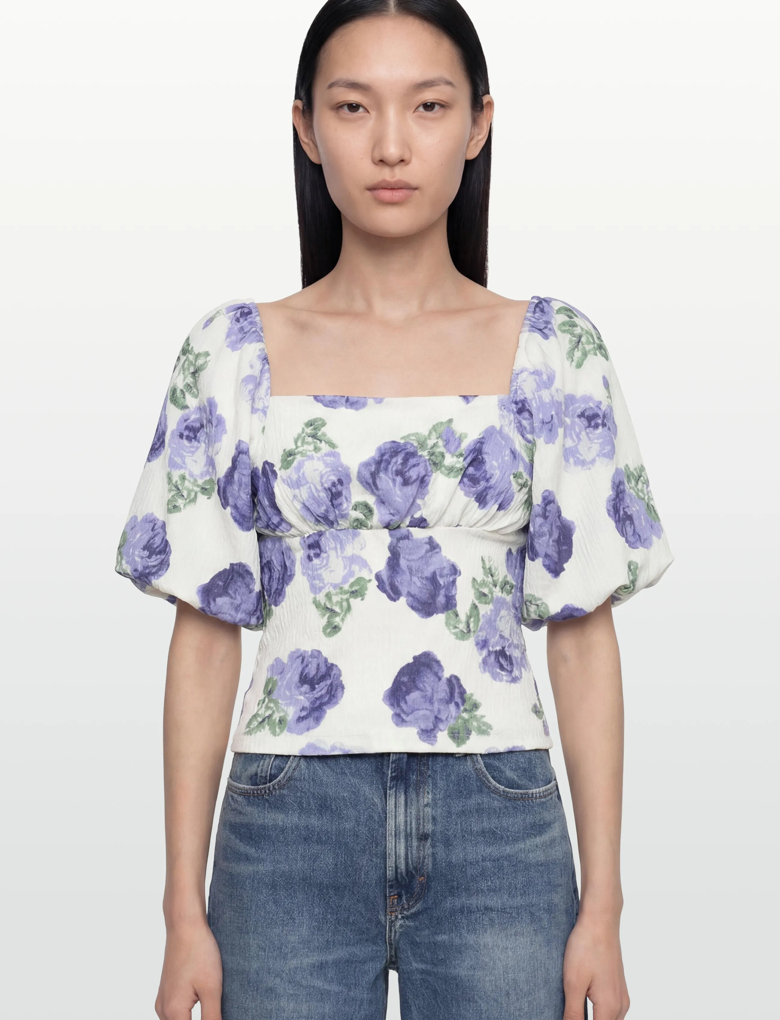 BUBBLEROOM Volume Sleeve Top toppar & linnen dam – bild 2
