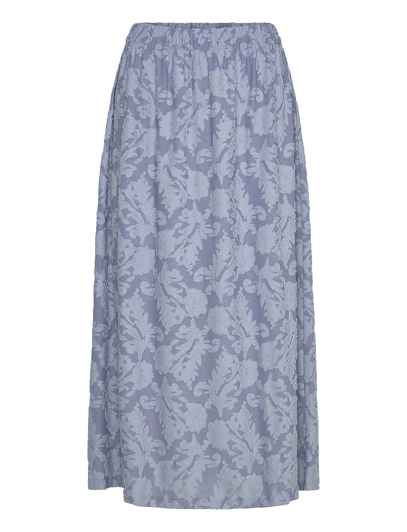Bubbleroom - Structure Floral Maxi Skirt - maxi röcke - light blue - 1