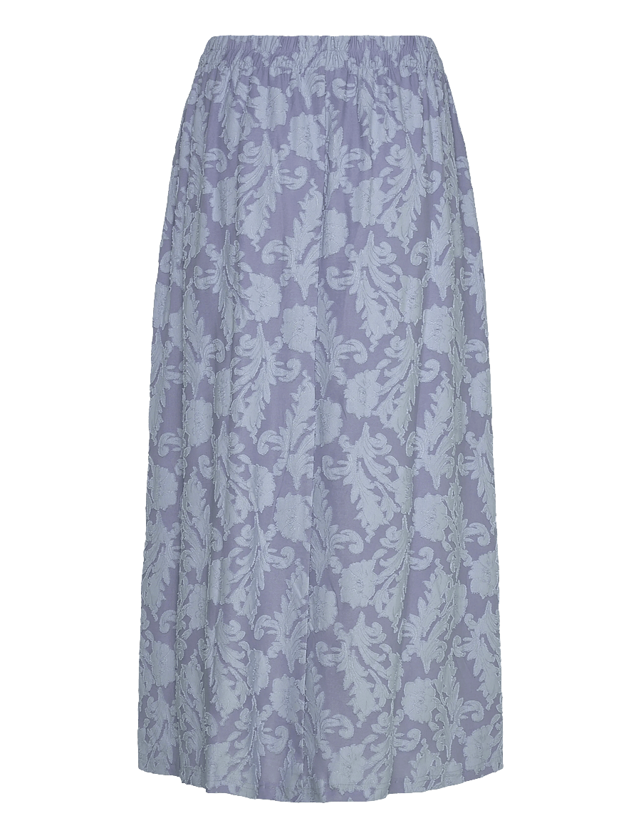 Bubbleroom - Structure Floral Maxi Skirt - maxi röcke - light blue - 2