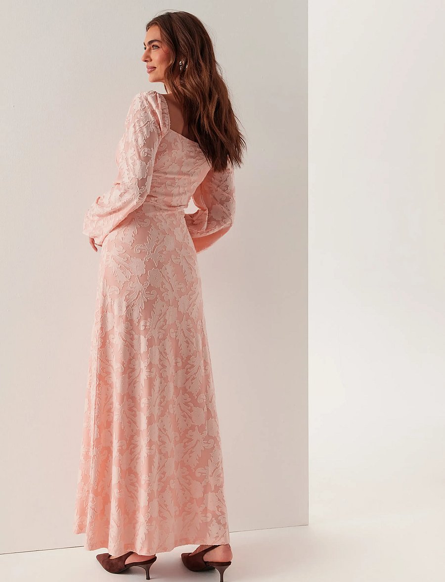 Bubbleroom - Floral Structure Dress - sommerkleider - light pink - 5