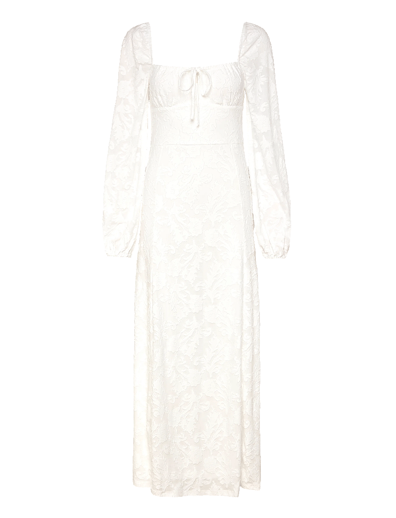 Bubbleroom - Floral Structure Dress - sommerkleider - white - 1