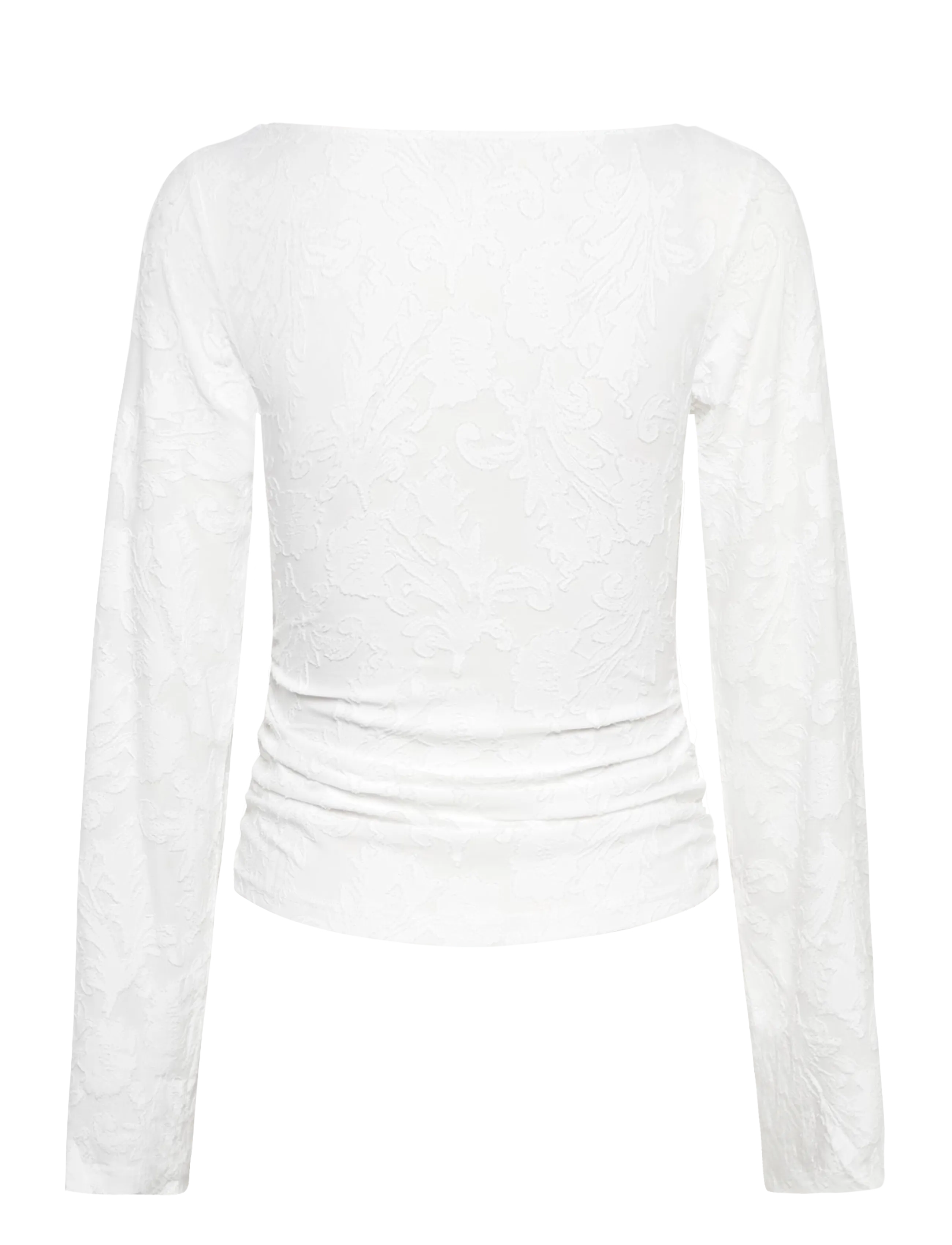 Bubbleroom - Structure Top - långärmade toppar - white - 2