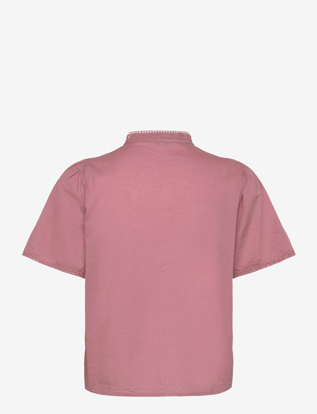 Bubbleroom - Pleated Detail Blouse - kortærmede bluser - dusty pink - 2