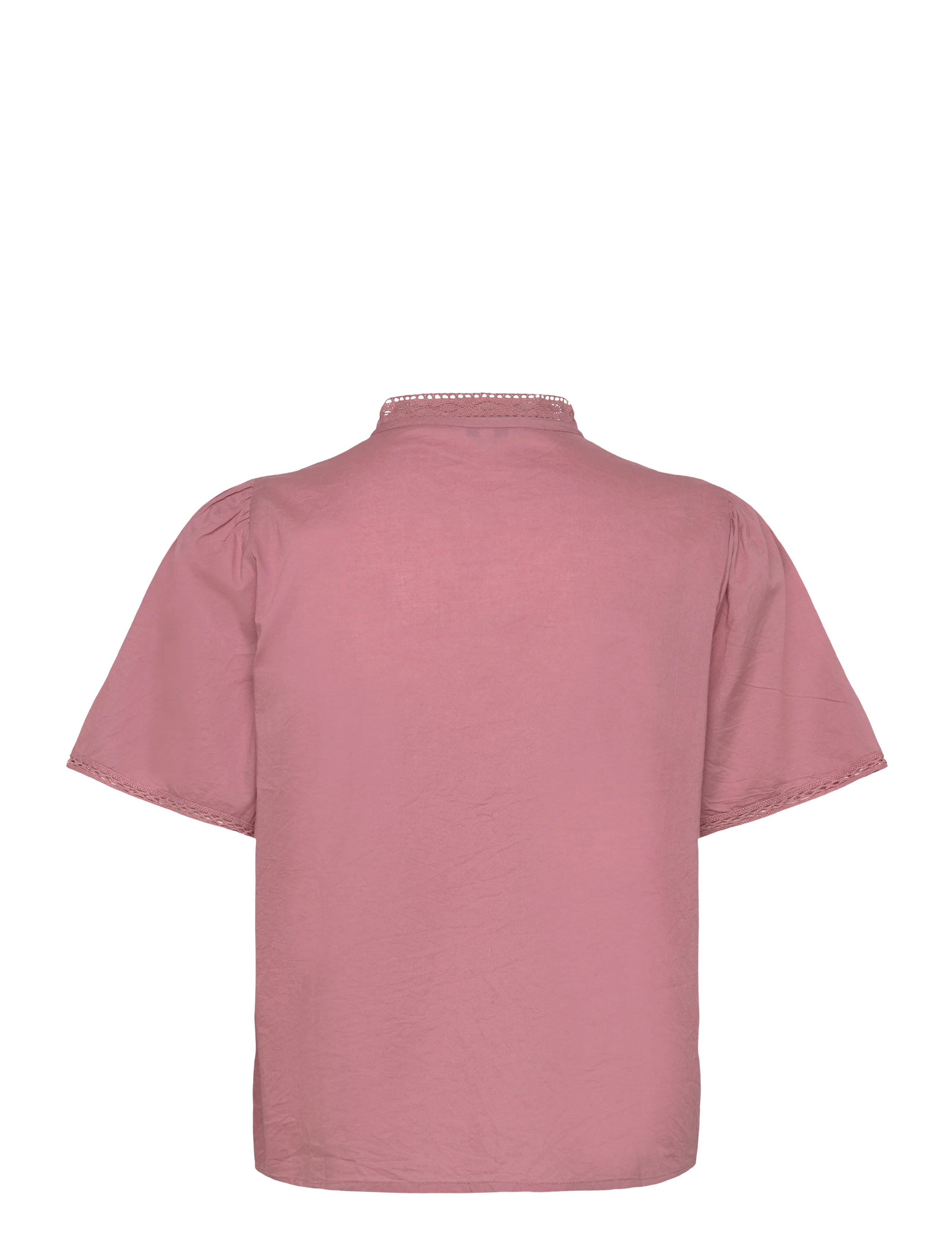 Bubbleroom - Pleated Detail Blouse - kortärmade blusar - dusty pink - 2