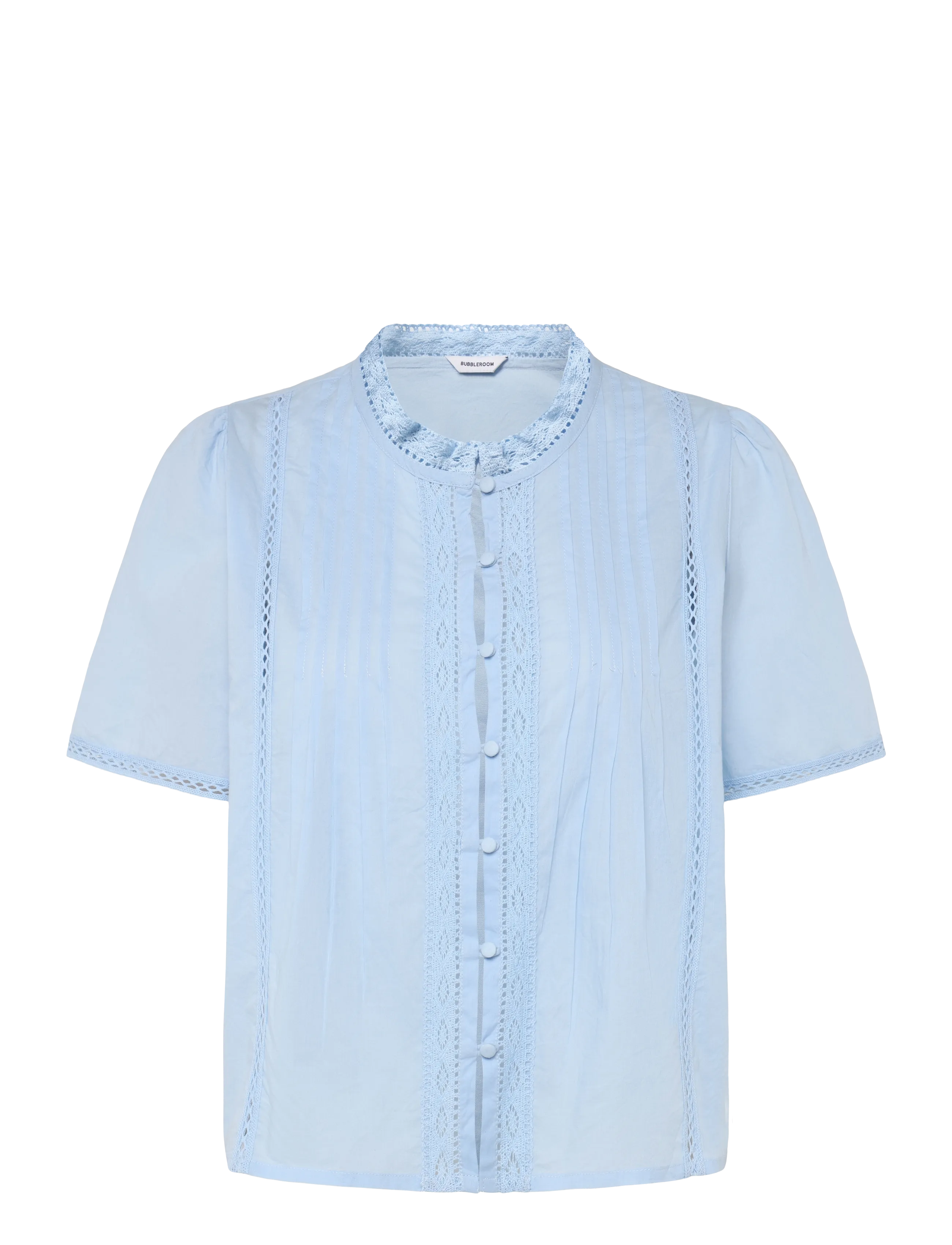 Bubbleroom Pleated Detail Blouse - Clothing - LIGHT BLUE / blue