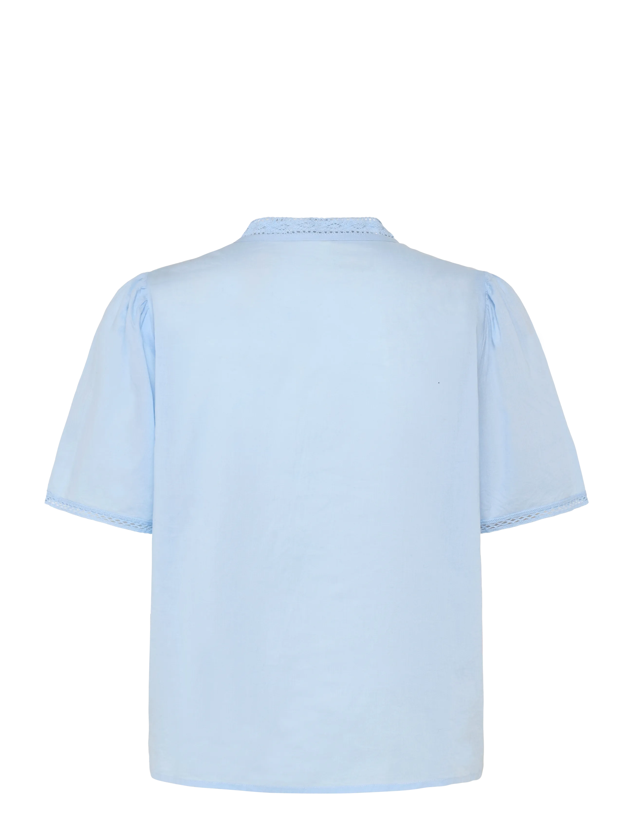 Bubbleroom - Pleated Detail Blouse - short-sleeved blouses - light blue - 2
