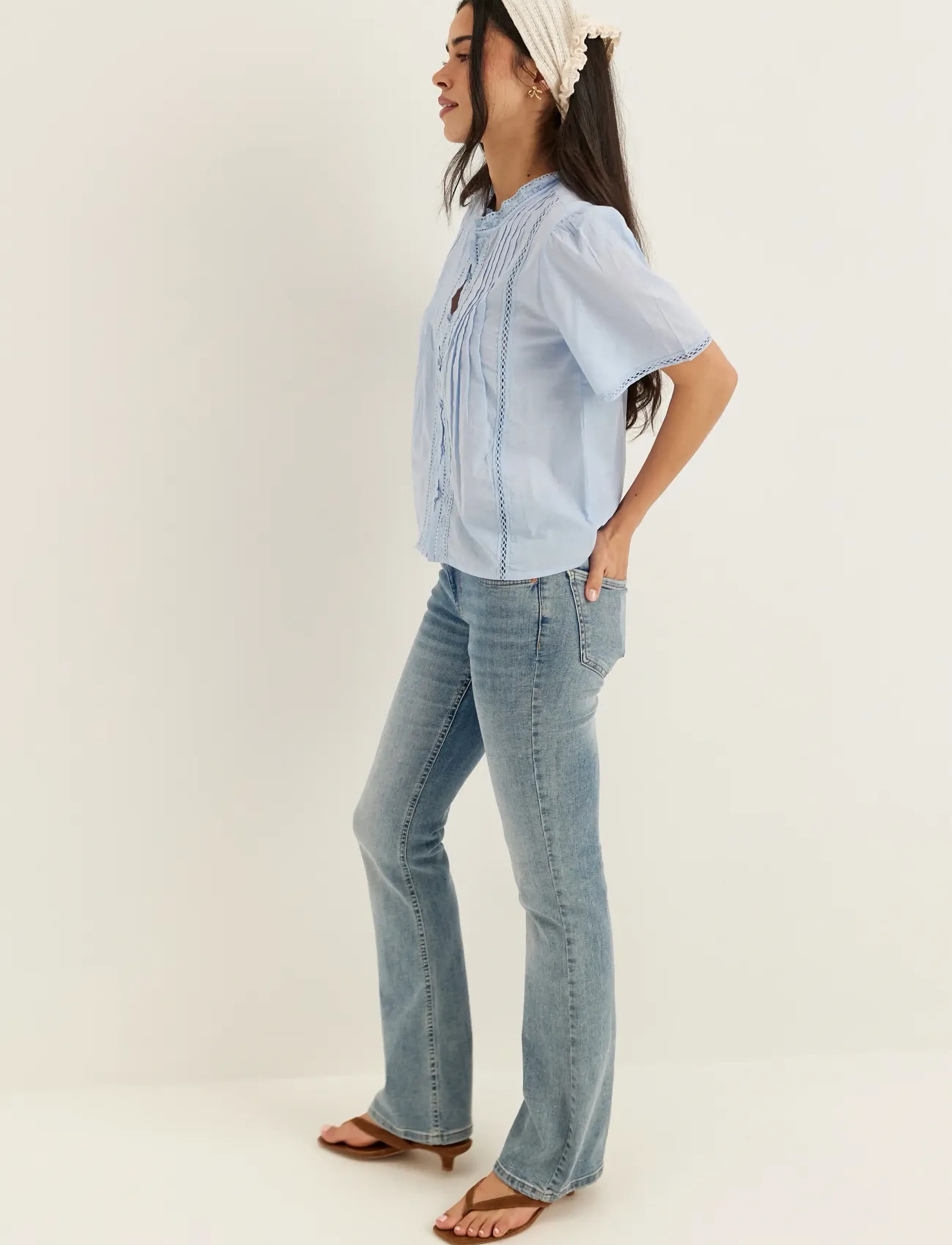 BUBBLEROOM Pleated Detail Blouse blusar dam – bild 6