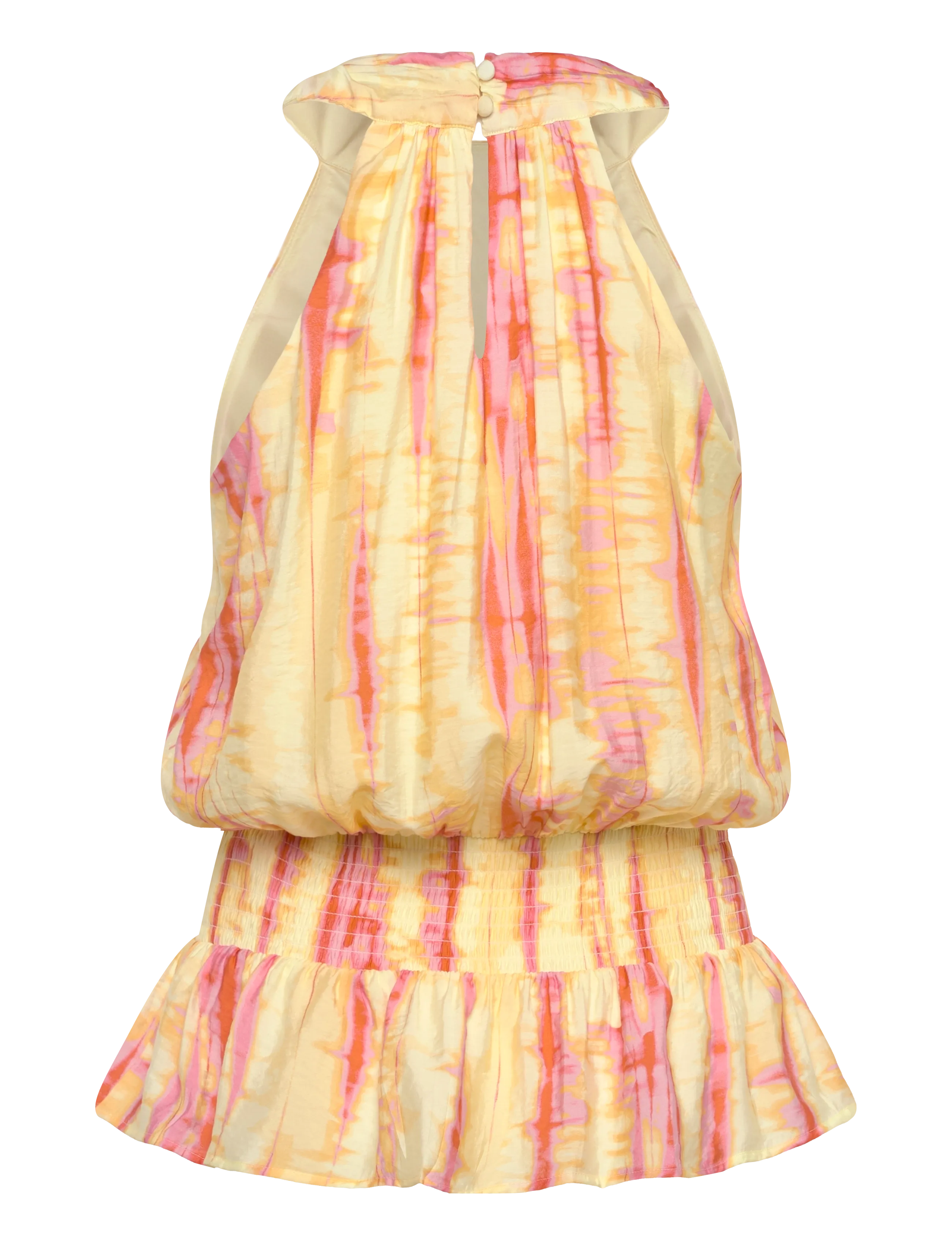 Bubbleroom - Halter Neck Blouse - hihattomat puserot - yellow/patterned - 2