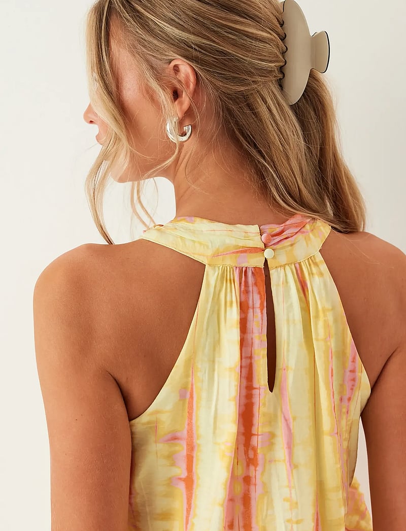 Bubbleroom - Halter Neck Blouse - Ärmellose blusen - yellow/patterned - 5