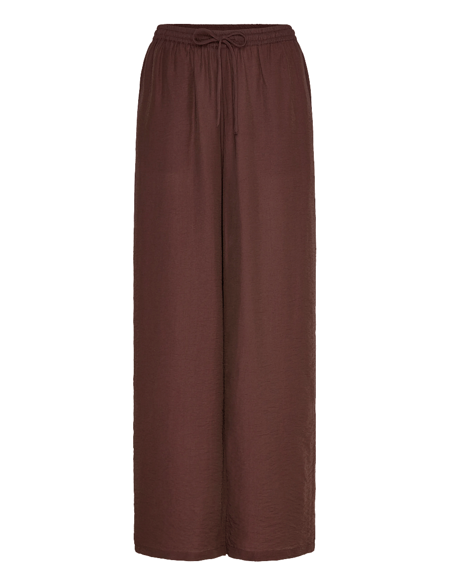 Bubbleroom - Viscose Trousers - hosen mit weitem bein - brown - 1