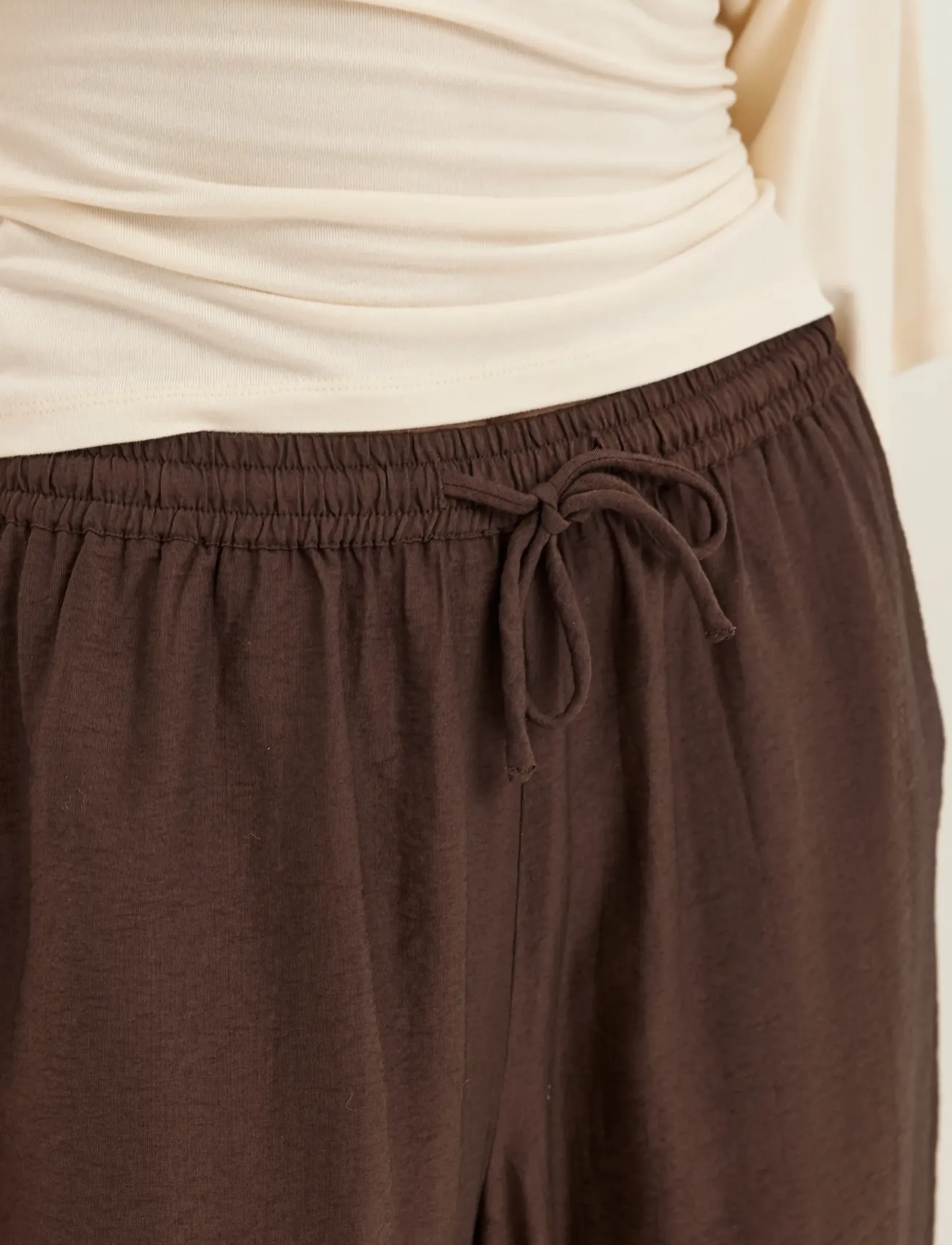 Bubbleroom - Viscose Trousers - wide leg trousers - brown - 5
