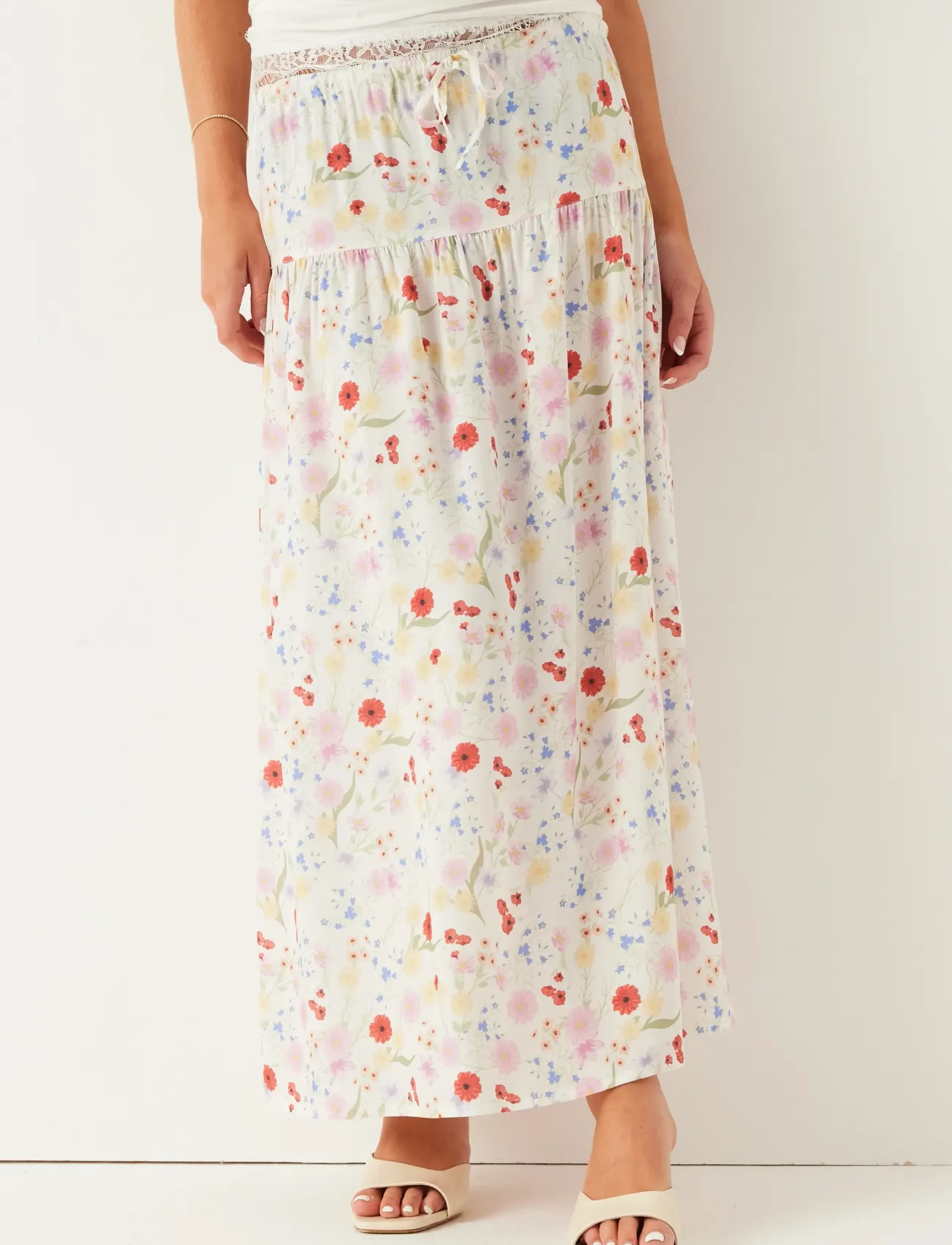 Bubbleroom - Viscose Skirt - maxi skirts - floral/patterned - 3