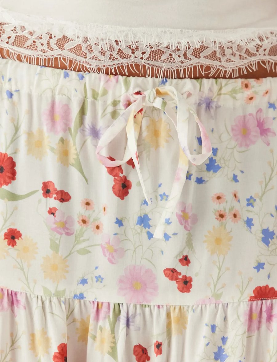 Bubbleroom - Viscose Skirt - maxi röcke - floral/patterned - 4
