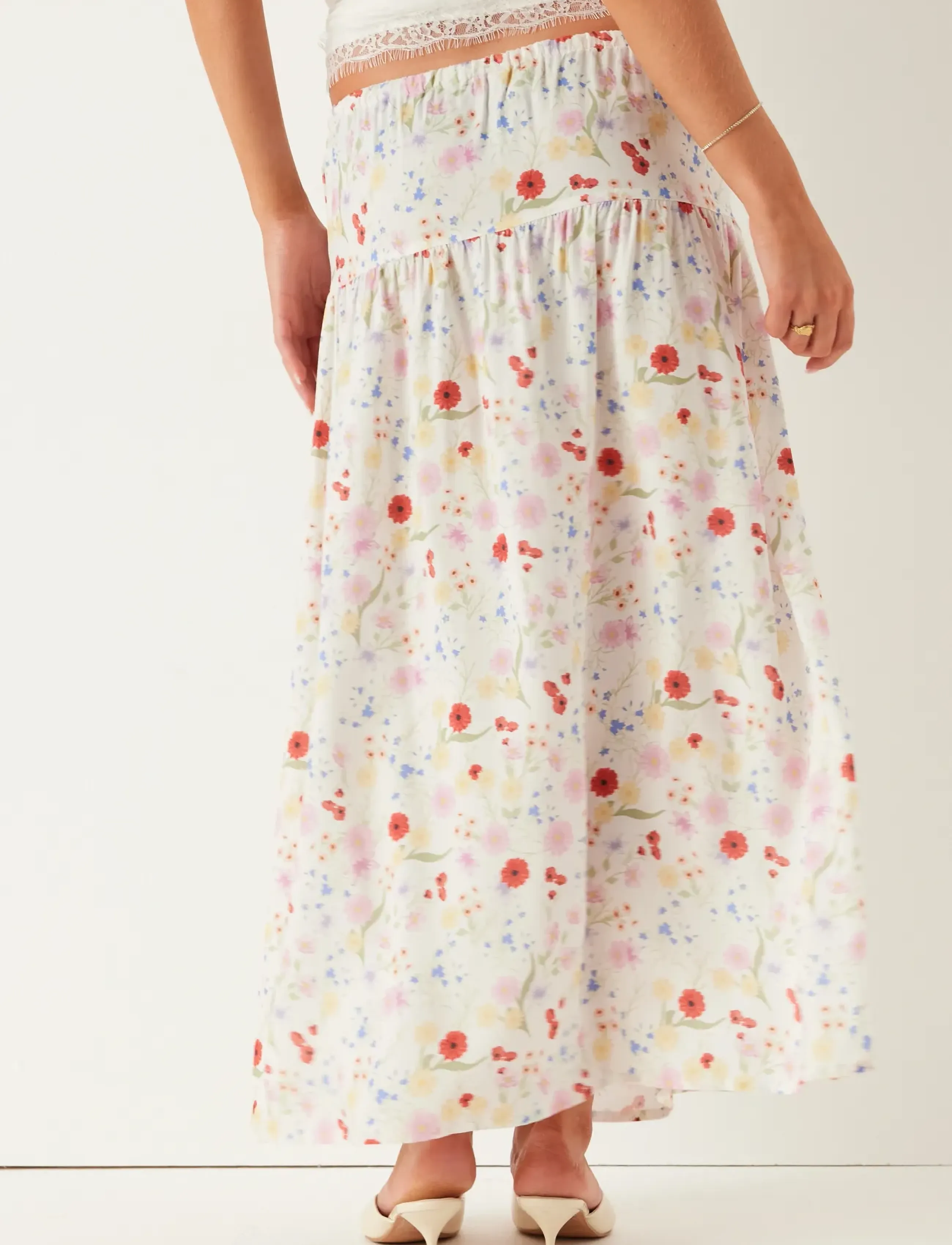 Bubbleroom - Viscose Skirt - maxi skirts - floral/patterned - 5