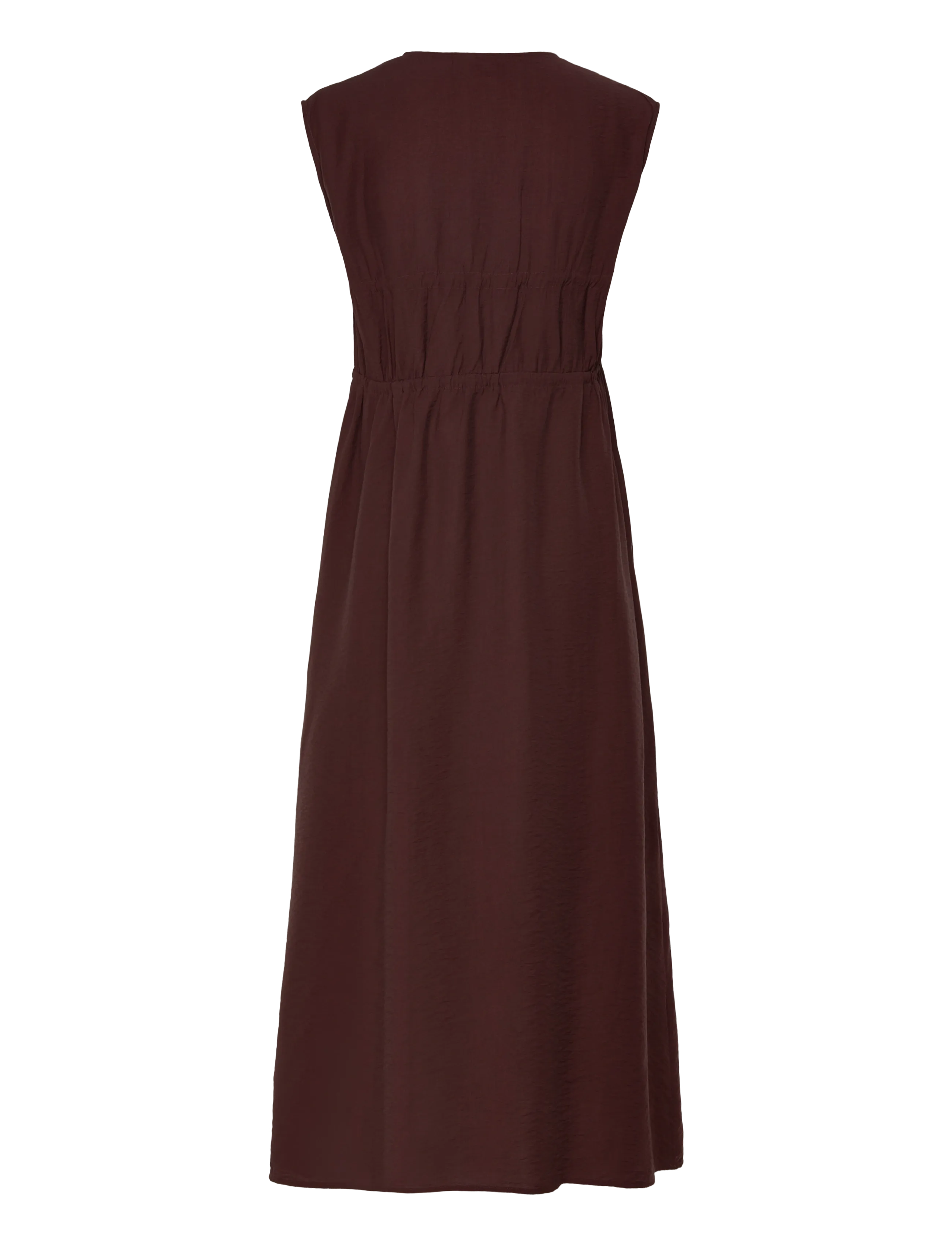 Bubbleroom - Viscose Tie Detail Dress - maxikleider - brown - 2