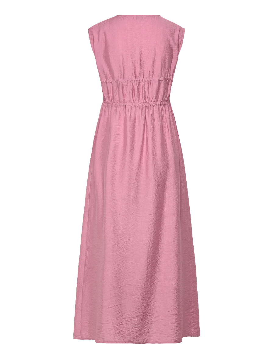 Bubbleroom - Viscose Tie Detail Dress - maxi kjoler - pink - 2