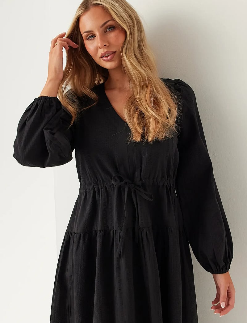 Bubbleroom - Cotton Dress - maksikleidid - black - 3