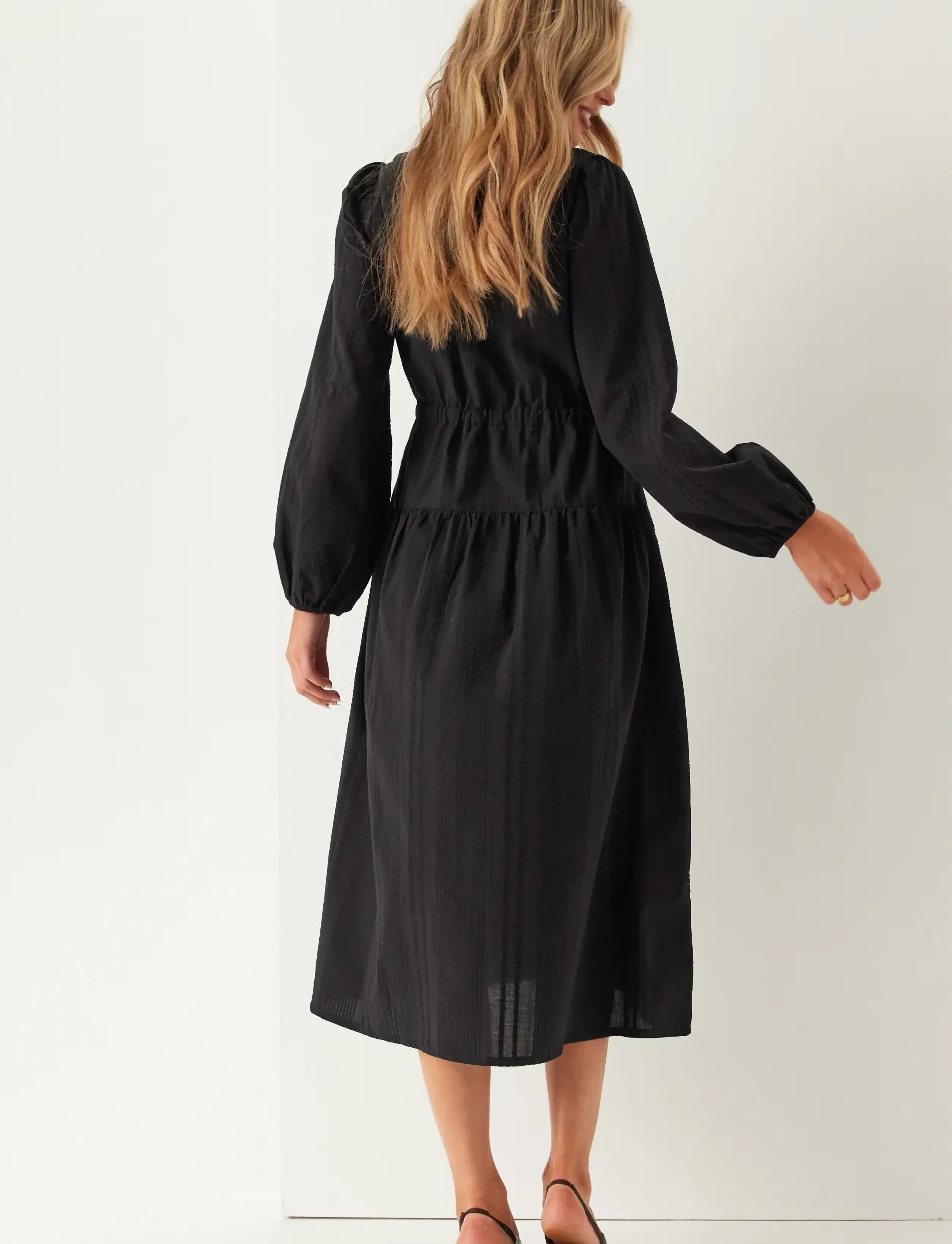 Bubbleroom - Cotton Dress - maxiklänningar - black - 5