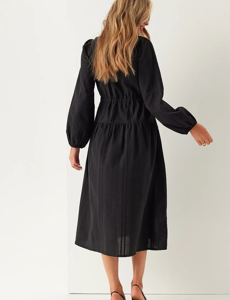 Bubbleroom - Cotton Dress - maksikleidid - black - 5