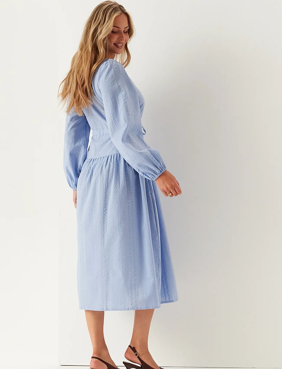 Bubbleroom - Cotton Dress - maxiklänningar - light blue - 4