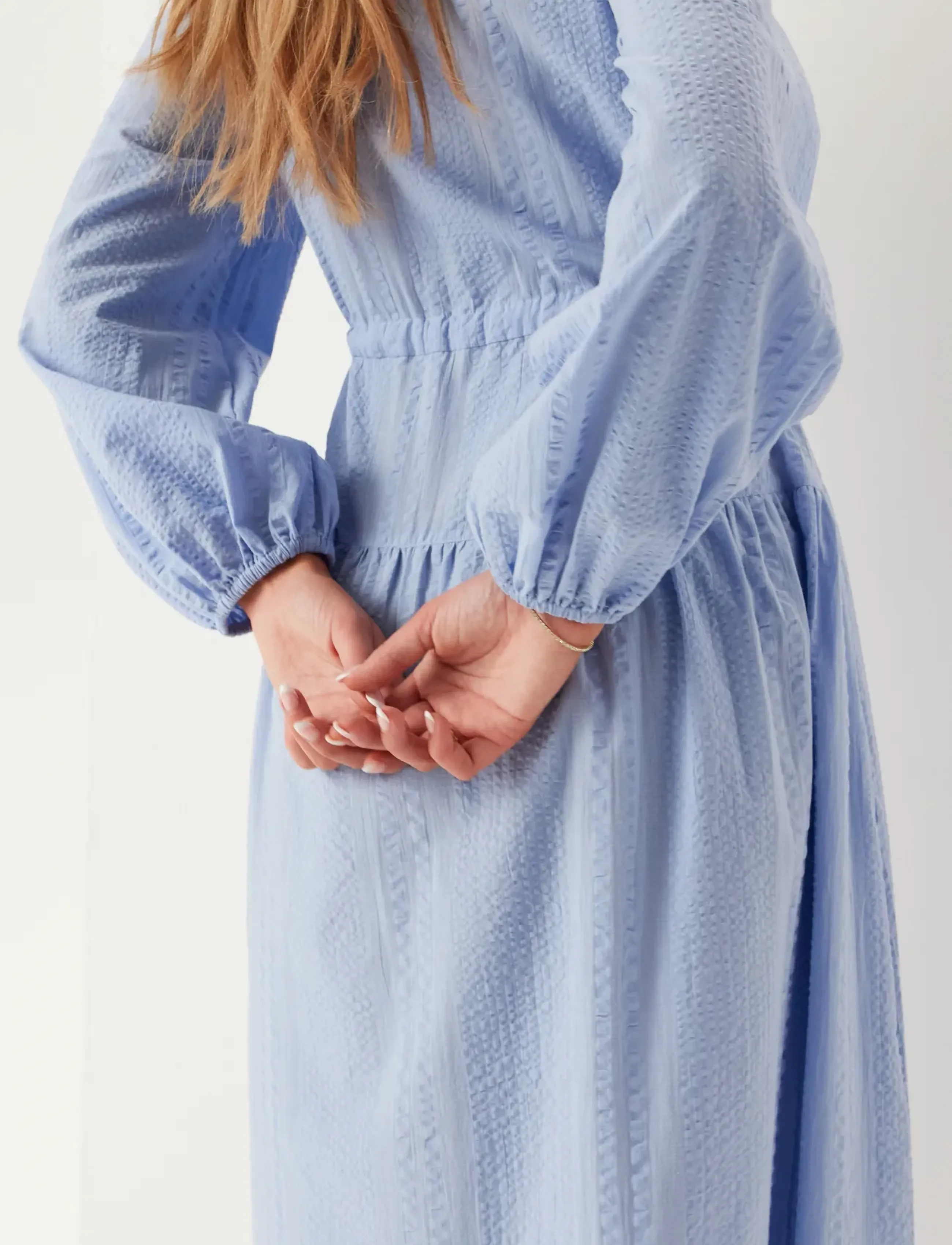Bubbleroom - Cotton Dress - maxiklänningar - light blue - 5