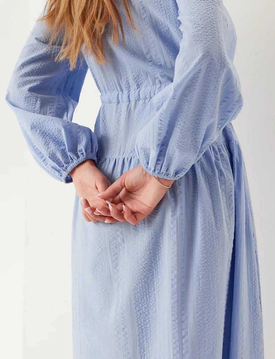 Bubbleroom - Cotton Dress - maxiklänningar - light blue - 5