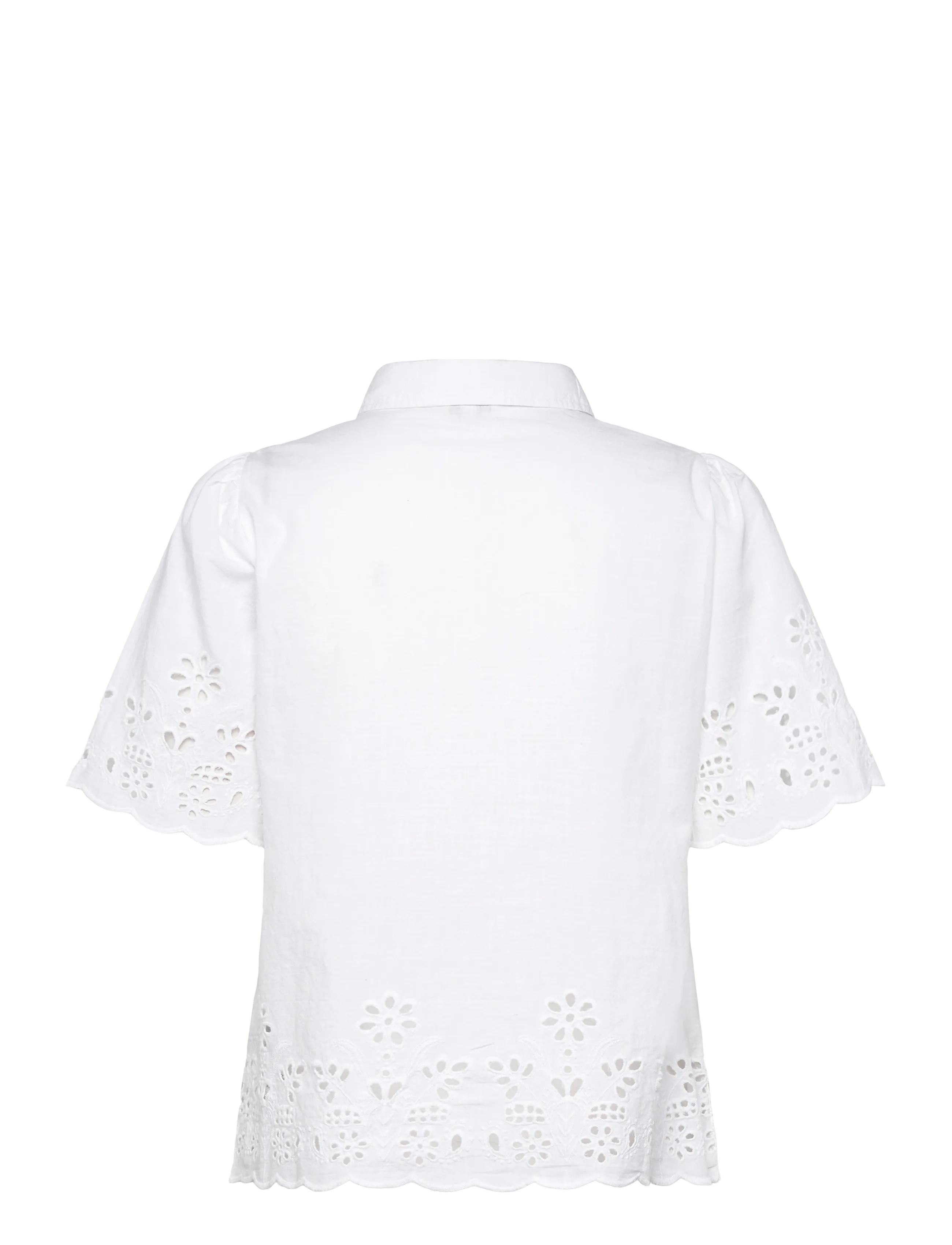 Bubbleroom - Embroidered Shirt - kortärmade skjortor - white - 2