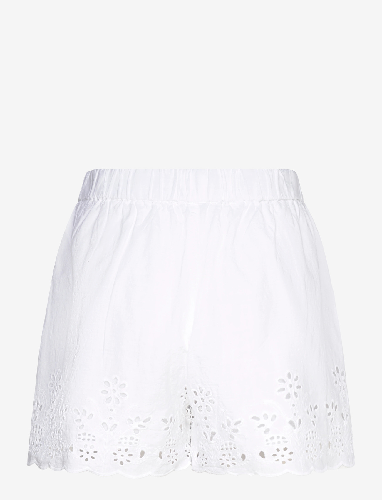 Bubbleroom - Embroidered Shorts - casual shorts - white - 2