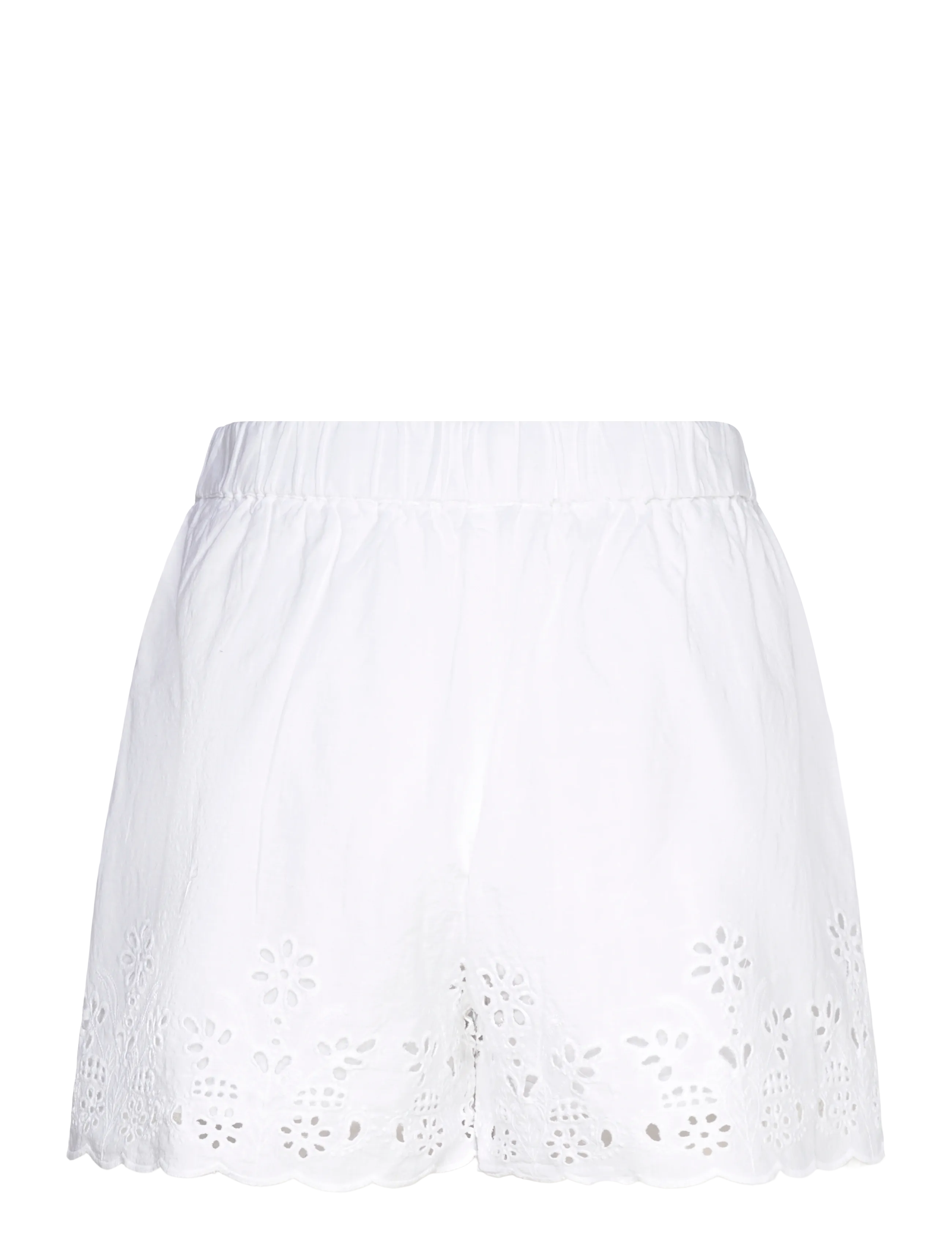 Bubbleroom - Embroidered Shorts - lühikesed vabaajapüksid - white - 2