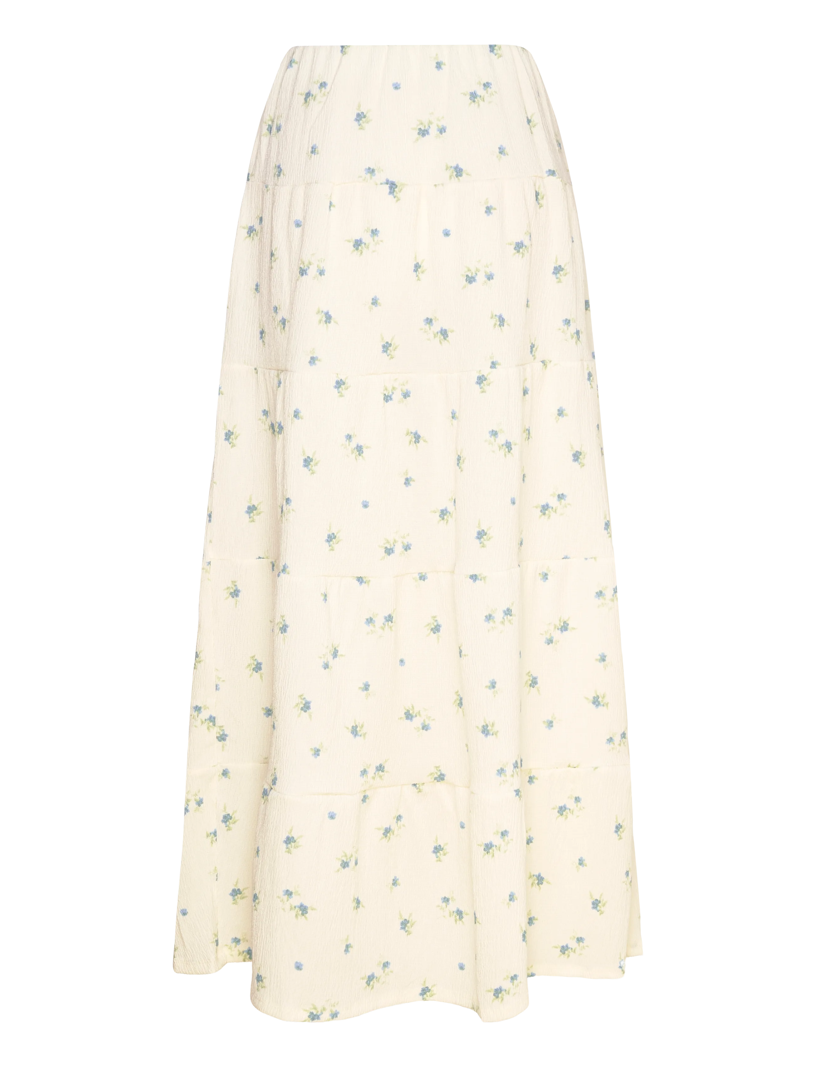Bubbleroom - Flounce Maxi Skirt - maxikjolar - blue/floral - 2