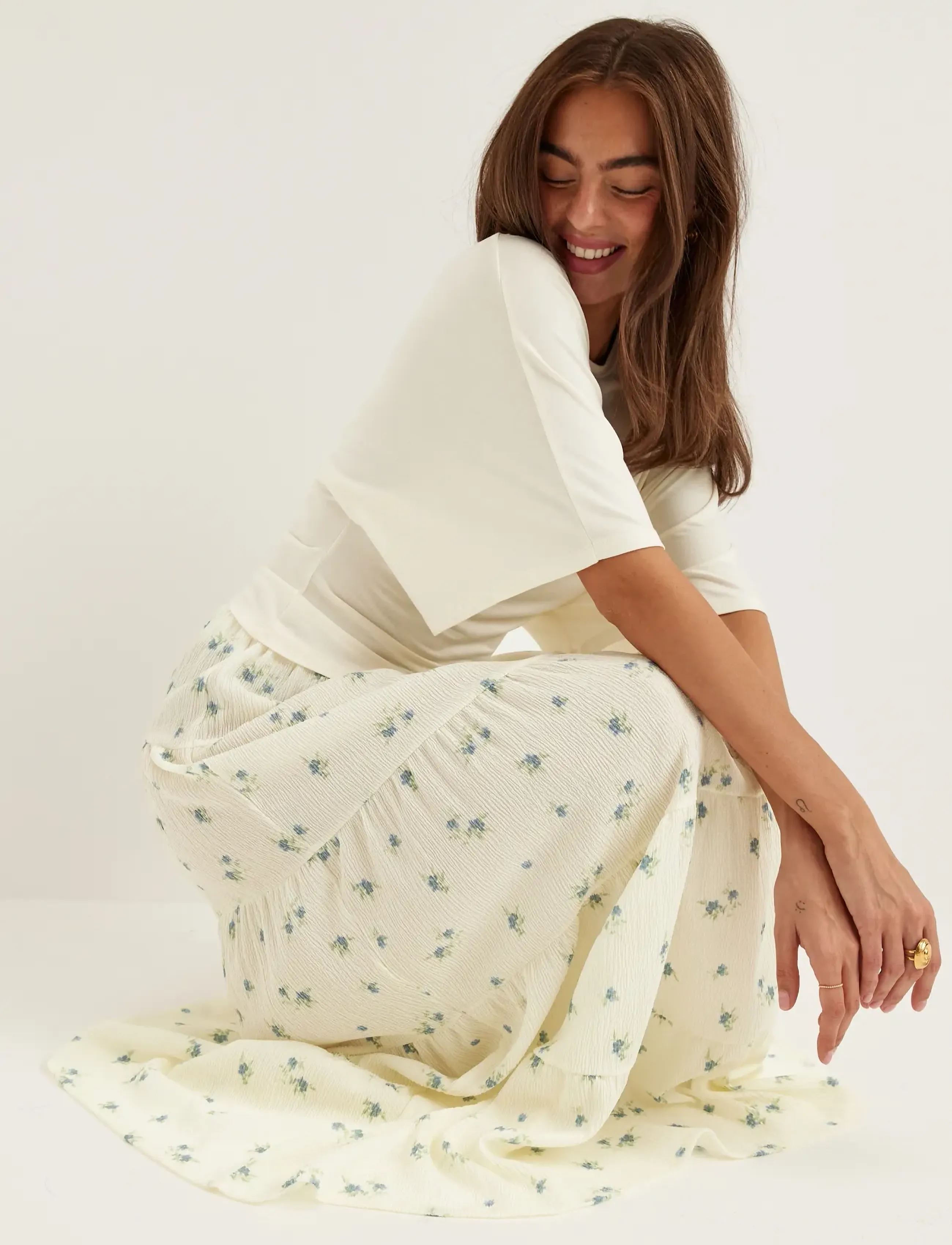 BUBBLEROOM Flounce Maxi Skirt kjolar dam – bild 5