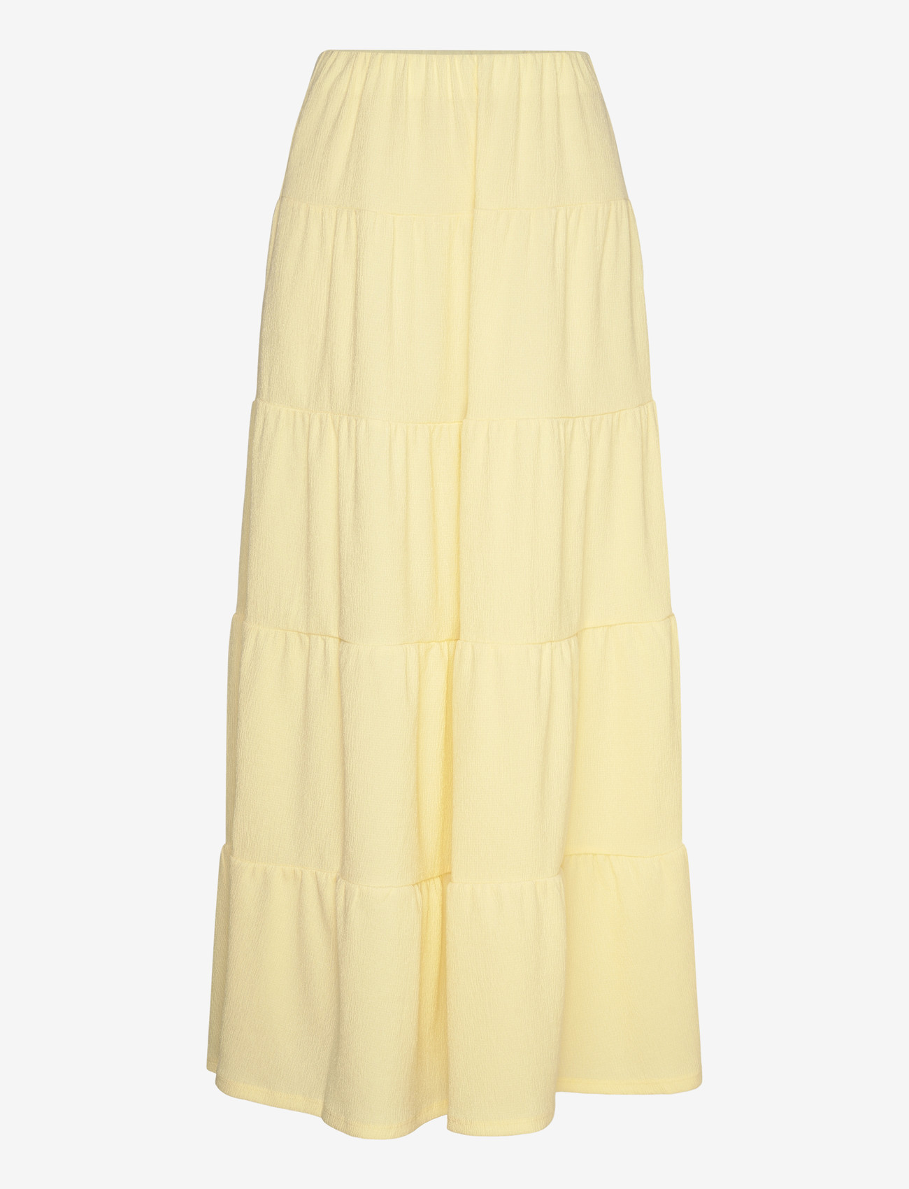 Bubbleroom - Flounce Maxi Skirt - maxikjolar - light yellow - 1