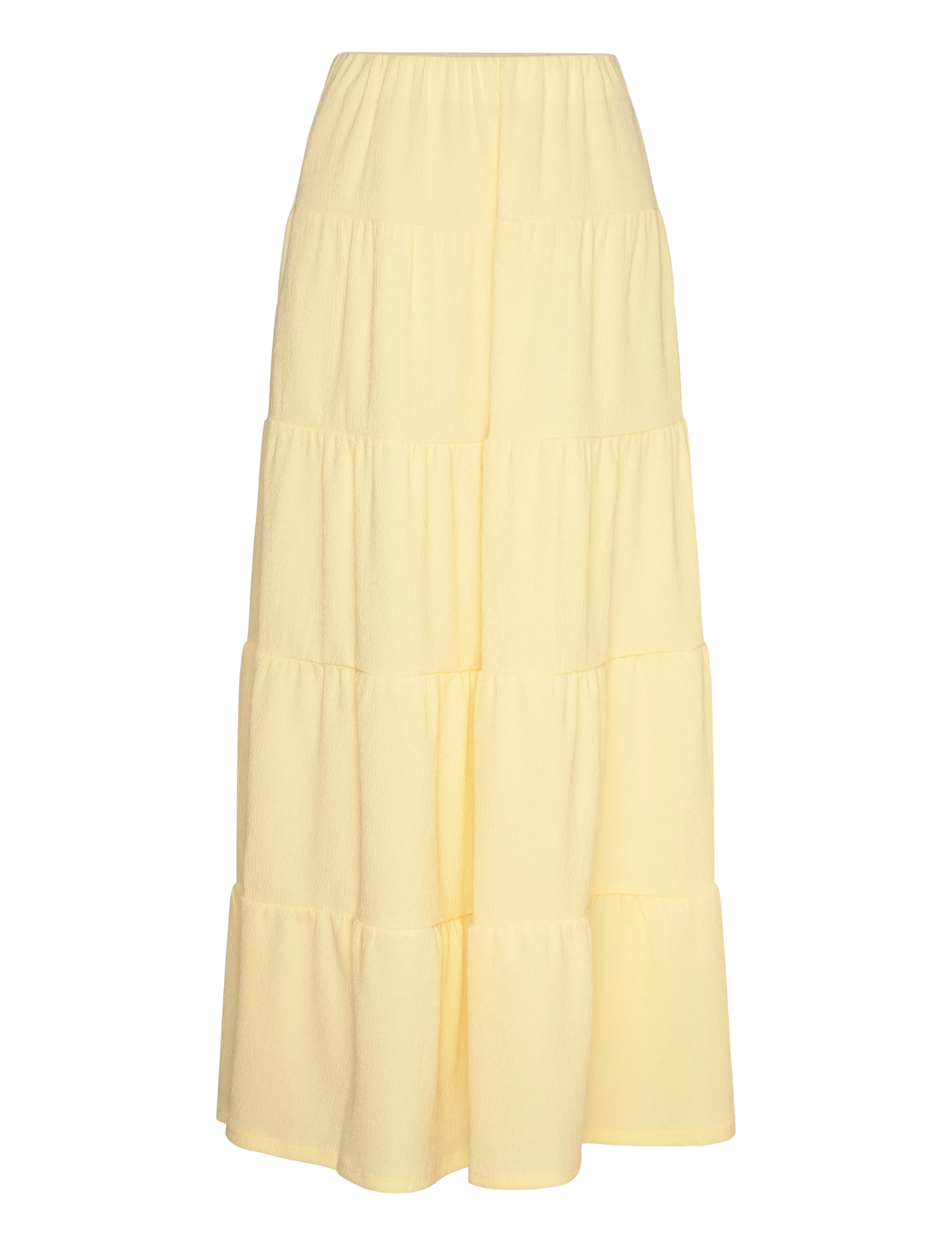 Bubbleroom Flounce Maxi Skirt - New arrivals - LIGHT YELLOW / yellow