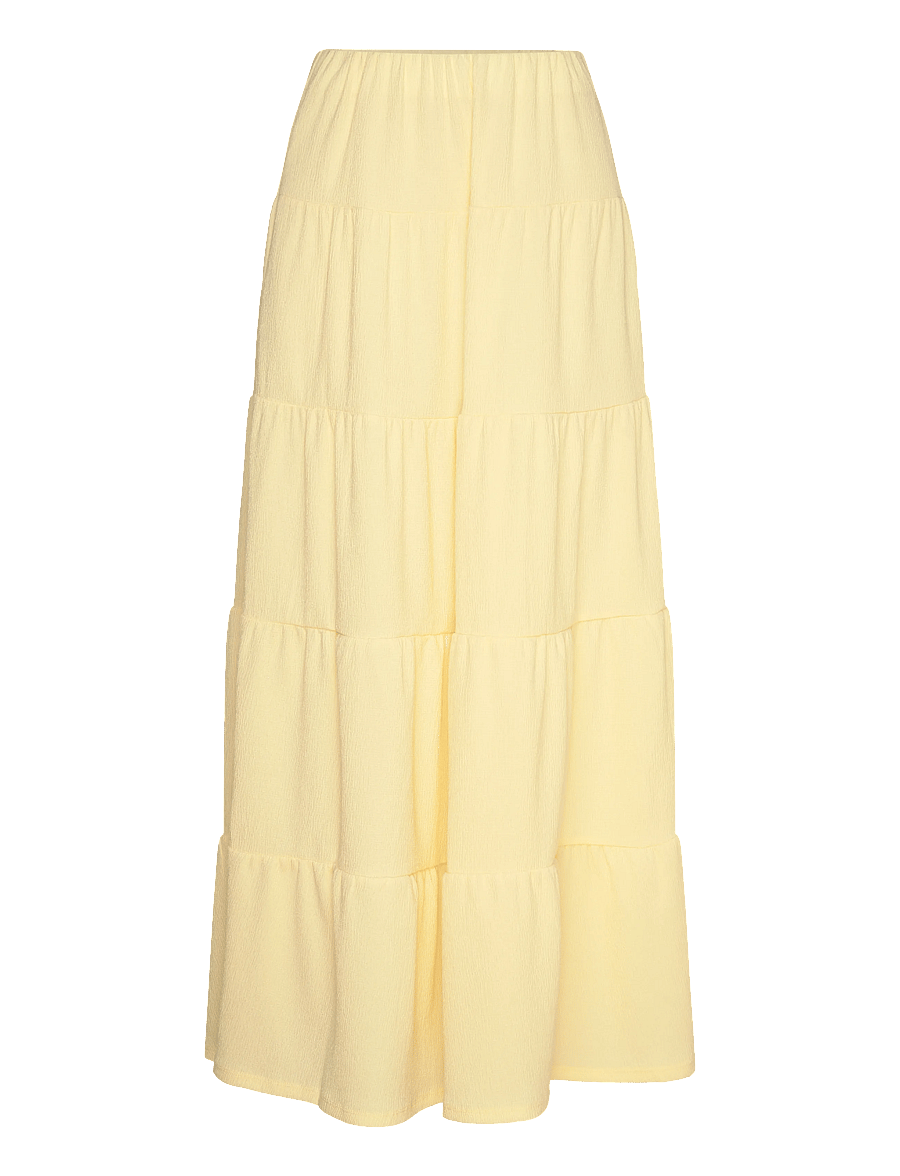 Bubbleroom - Flounce Maxi Skirt - ilgi sijonai - light yellow - 1