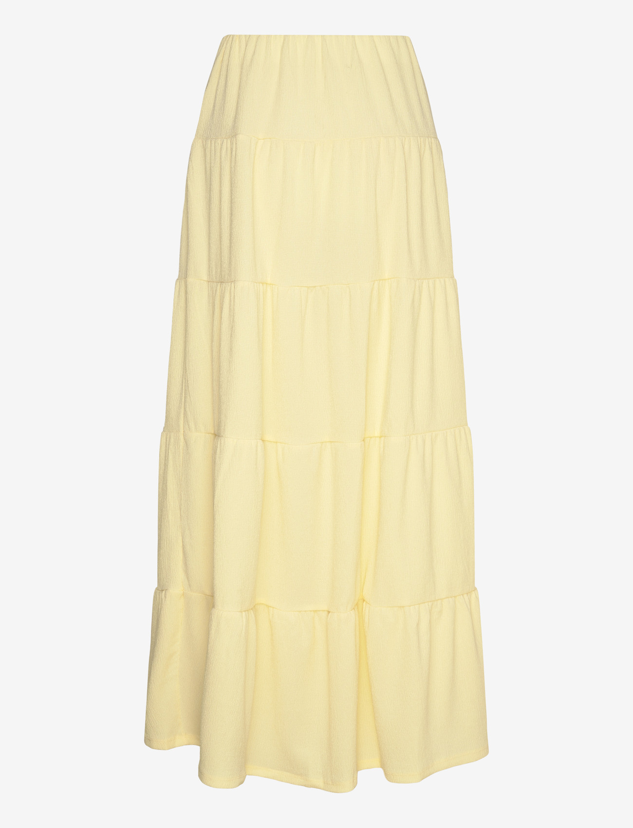 Bubbleroom - Flounce Maxi Skirt - maxikjolar - light yellow - 2